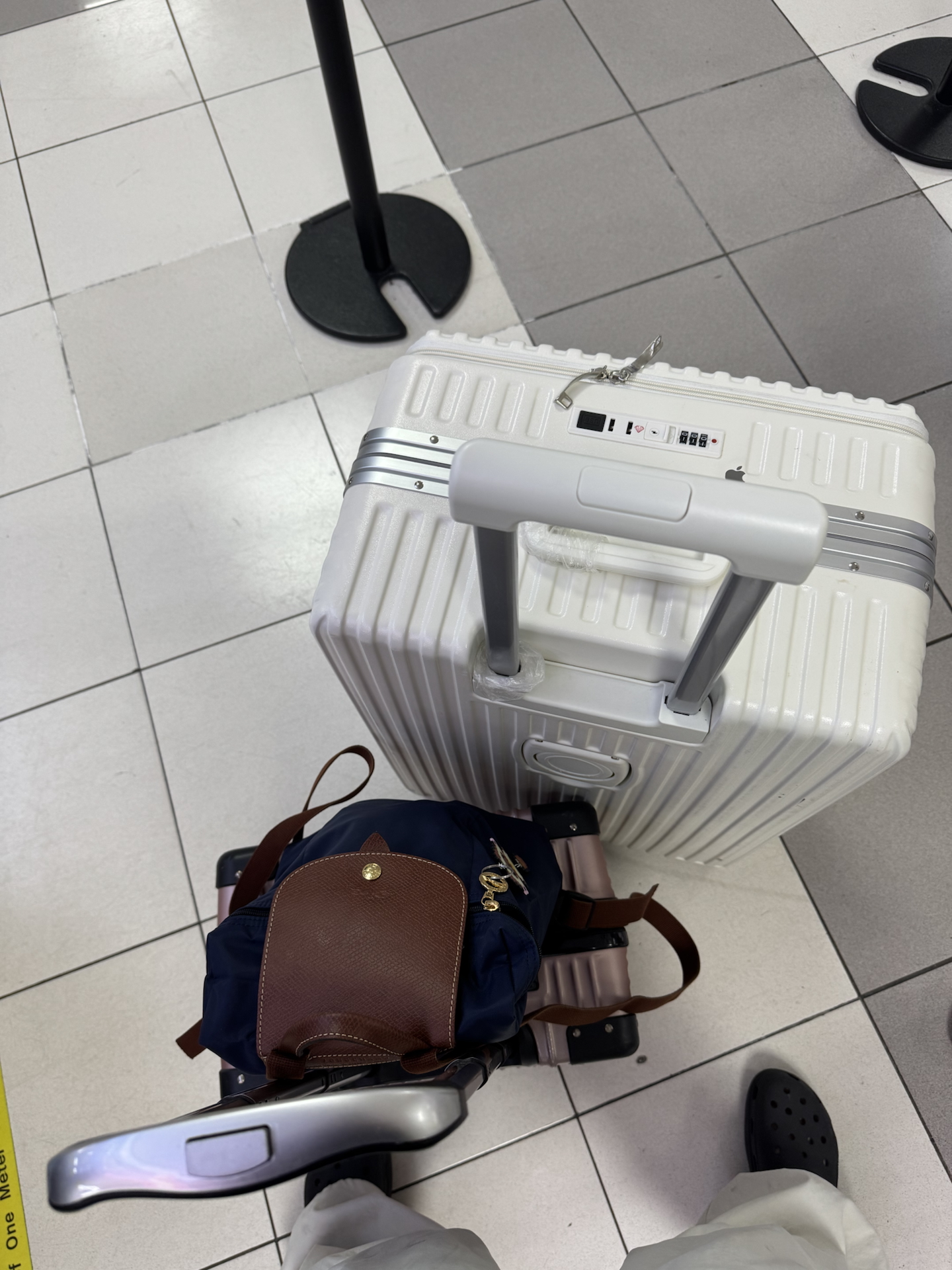 custom review-LONGCHAMP Холст и Кожа Комбинированный Рюкзак Женский Морской Синий