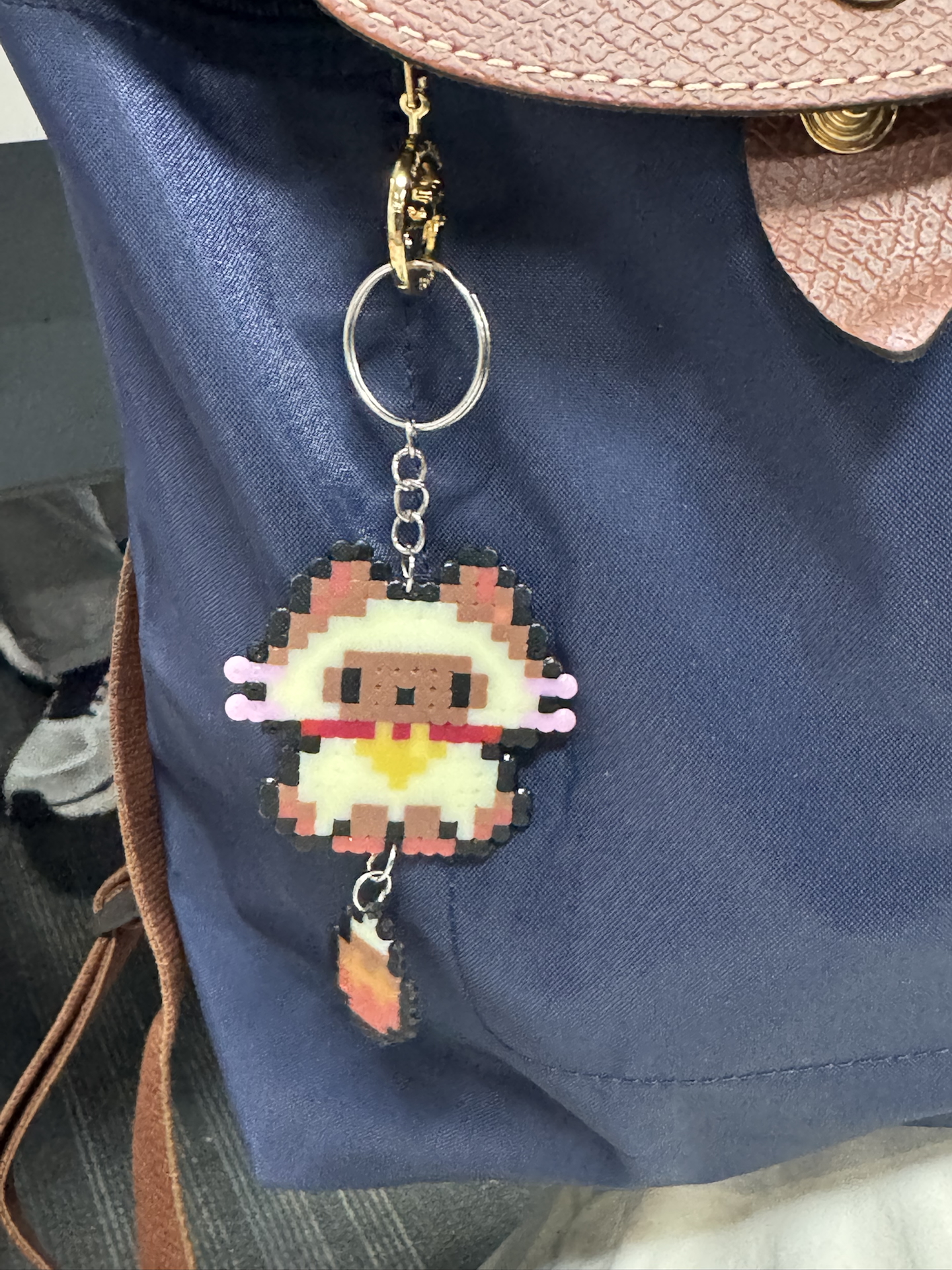 custom review-LONGCHAMP Холст и Кожа Комбинированный Рюкзак Женский Морской Синий