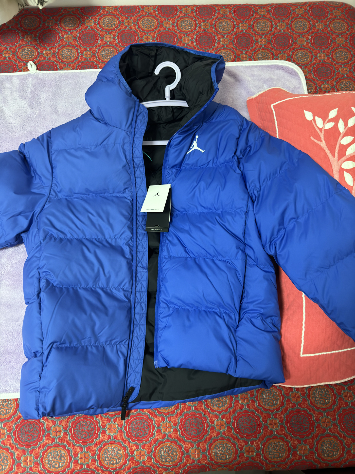 custom review-Джордан Brooklyn FW24 Пуховик Мужской Игровой Королевский Синий