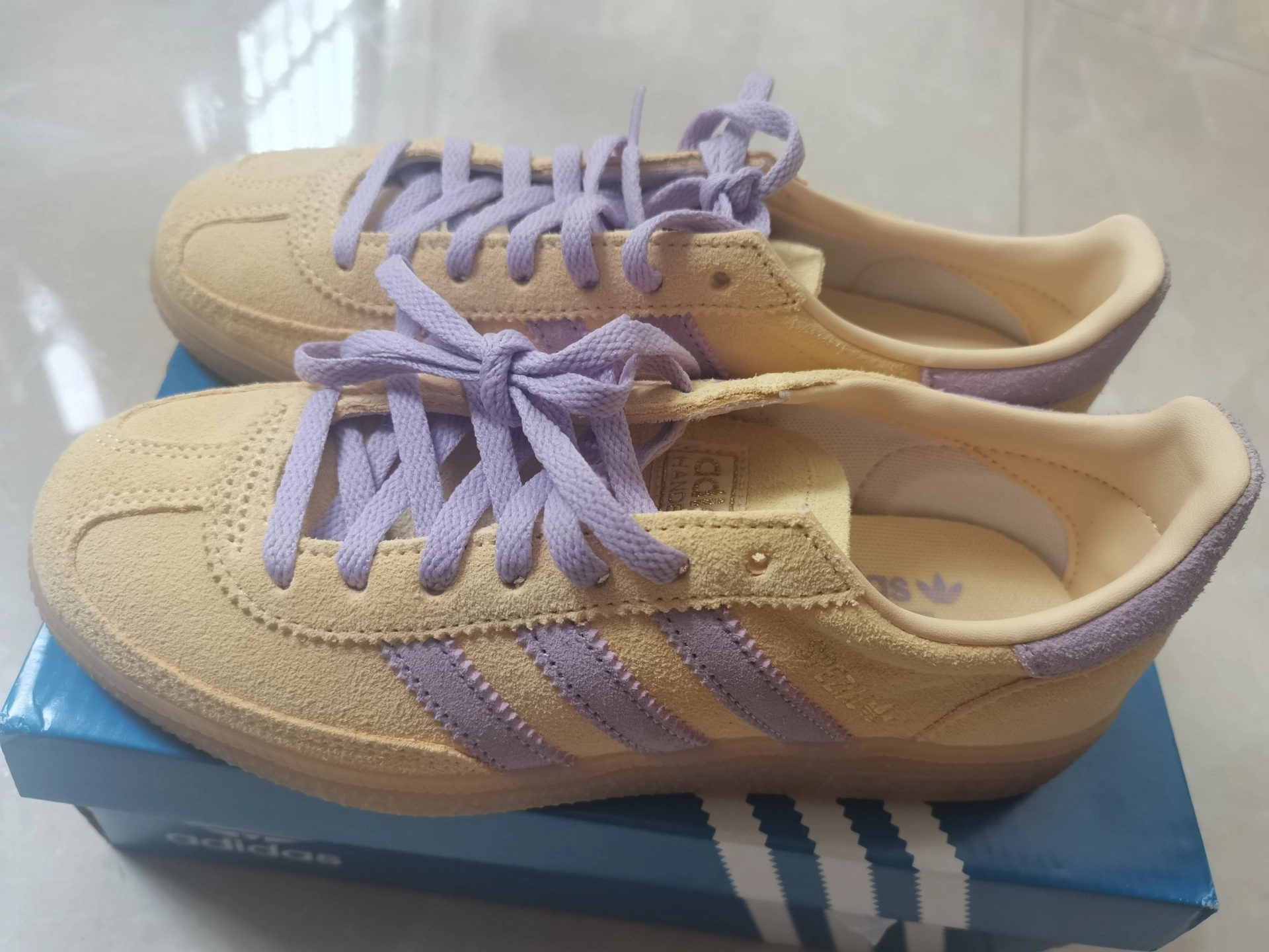 custom review-Adidas Originals HANDBALL SPEZIAL Устойчивые к истиранию низкие скейтборд-кроссовки Женские Светло-оранжевые Желтые
