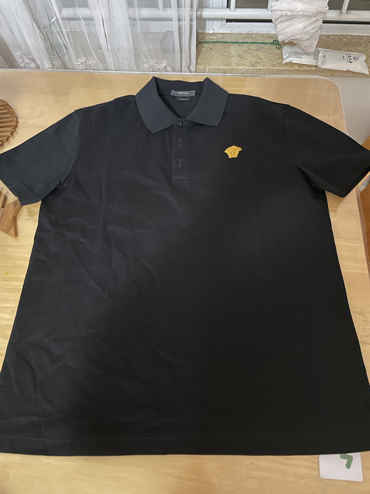 custom review-VERSACE FW22 Поло Мужское Черное