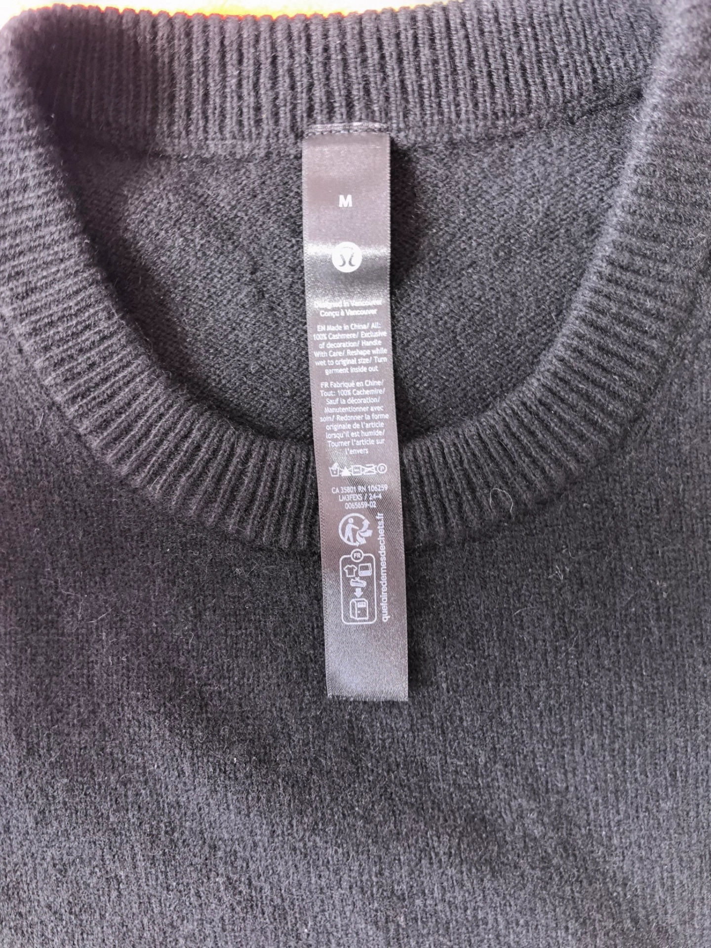 custom review-lululemon Новый VentureCrewneck Кашемировый Свитер Мужской