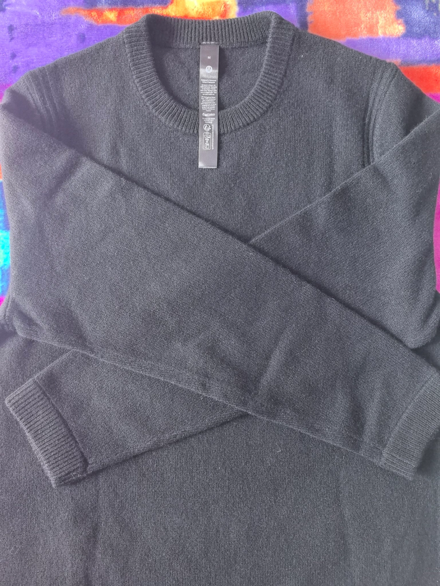 custom review-lululemon Новый VentureCrewneck Кашемировый Свитер Мужской