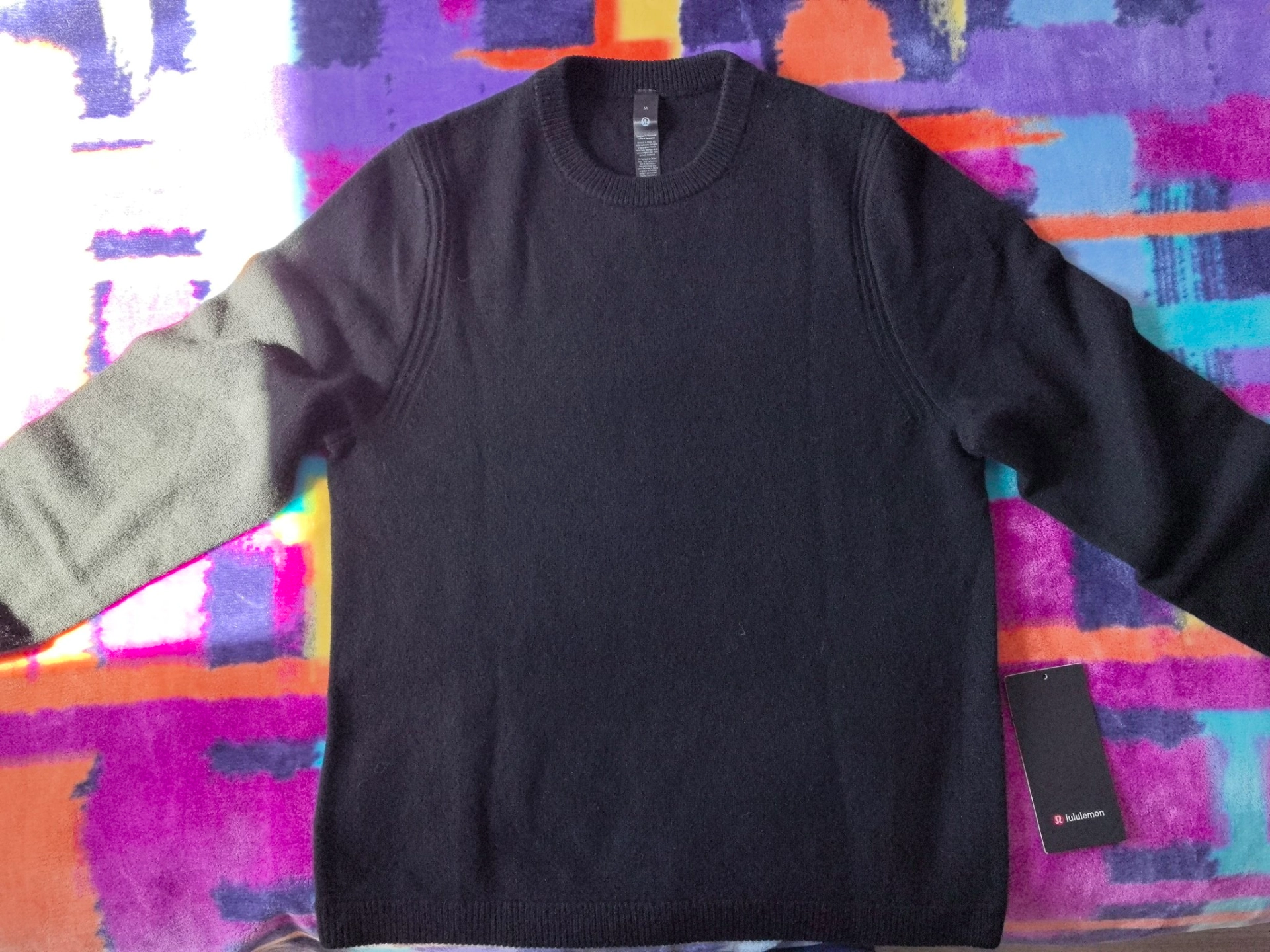 custom review-lululemon Новый VentureCrewneck Кашемировый Свитер Мужской