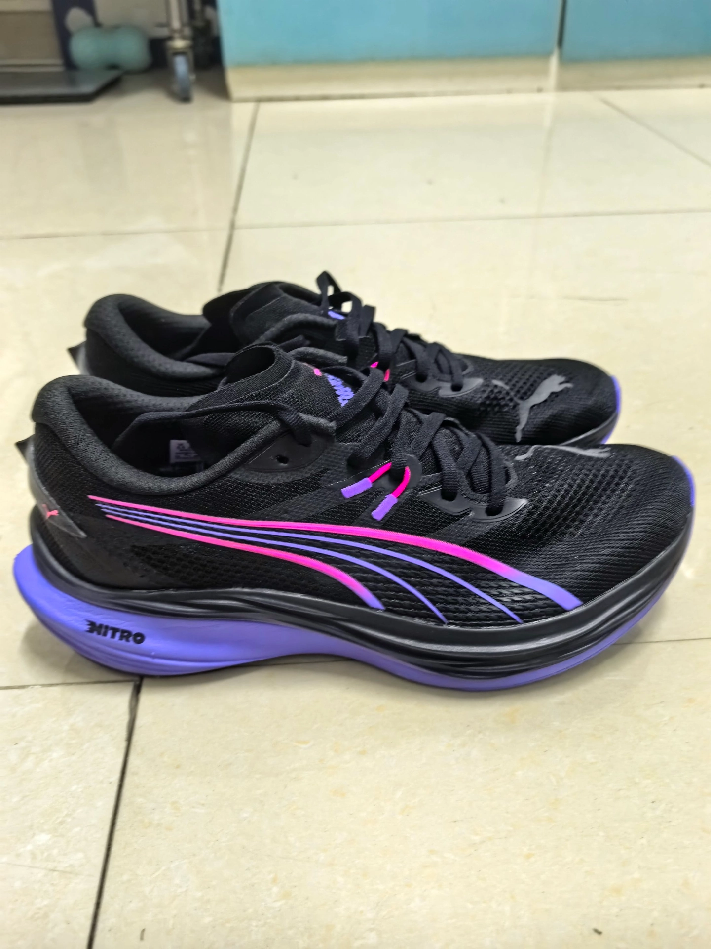 custom review-PUMA Deviate NITRO 3 Износостойкие Низкие Беговые Кроссовки Мужские Черные