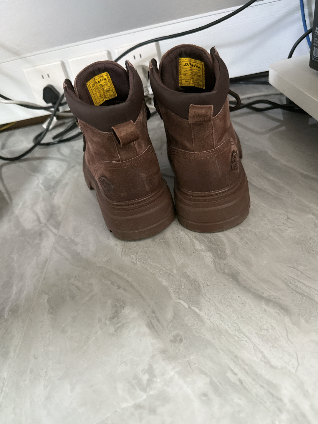 custom review-Dickies Короткий MID Голень Мартин Boot Мужской Стиль Майярд Коричневый