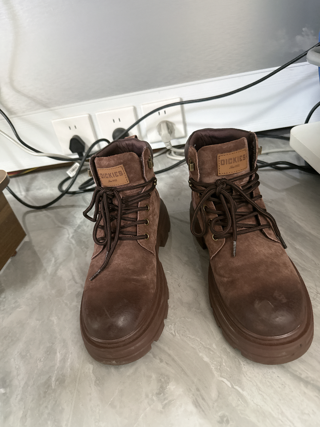 custom review-Dickies Короткий MID Голень Мартин Boot Мужской Стиль Майярд Коричневый