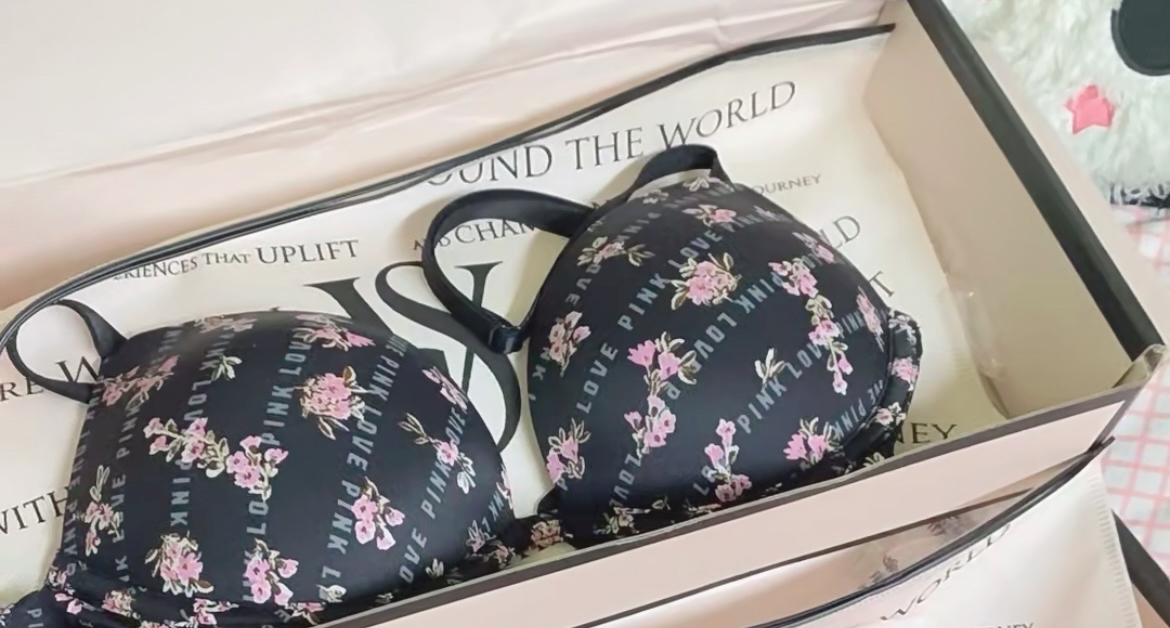 custom review-Victoria's Secret Розовый Девичий Бюстгальтер Женский Черный