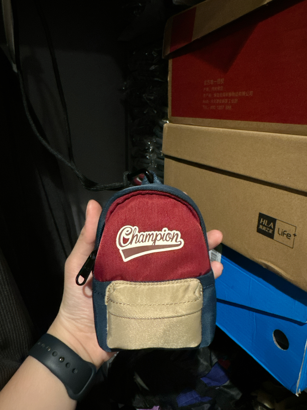 custom review-Champion Ткань Кошелек для монет Мини Унисекс Черный Темно-синий