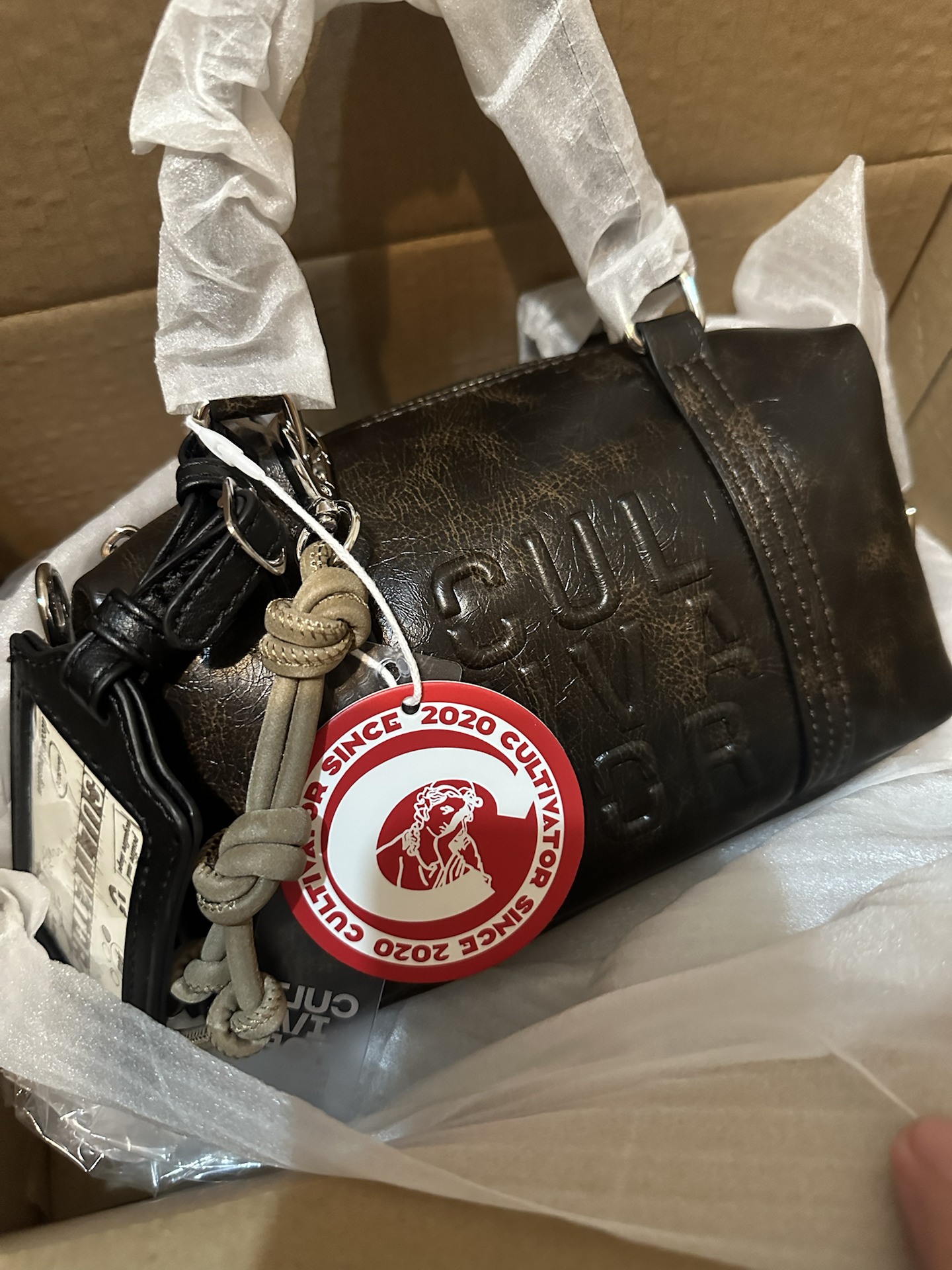 custom review-CULTIVATOR ПУ (полиуретан) Бостон Сумка Сумка Маленькая Женская Темно-Коричневая