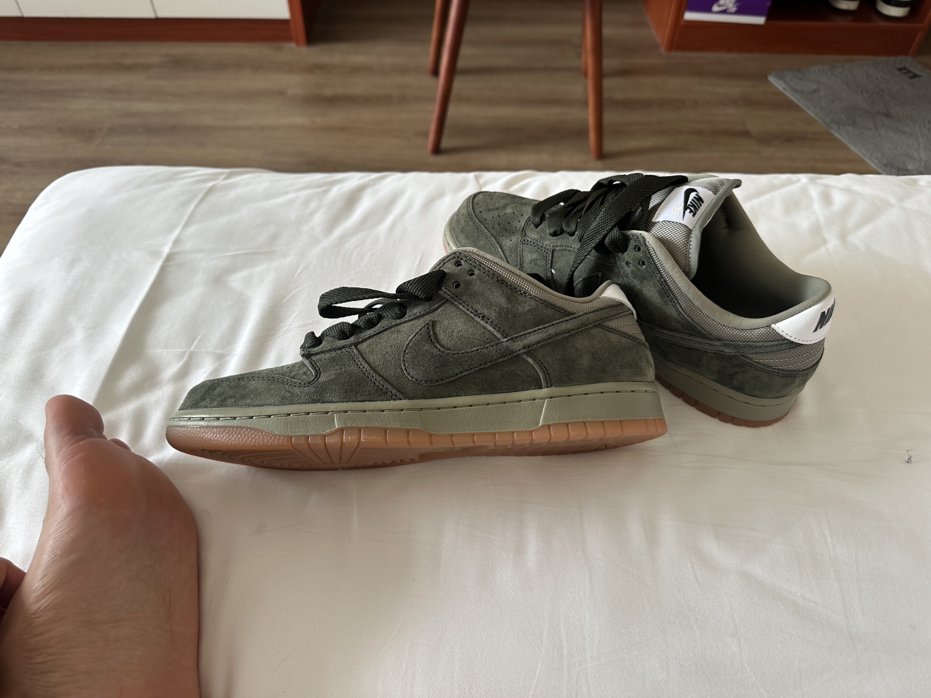 custom review-Nike Dunk SB Устойчивые к истиранию Низкие Кроссовки для скейтбординга Унисекс Оливково-зеленый