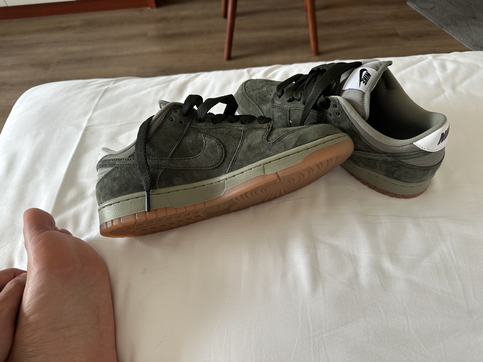 custom review-Nike Dunk SB Устойчивые к истиранию Низкие Кроссовки для скейтбординга Унисекс Оливково-зеленый