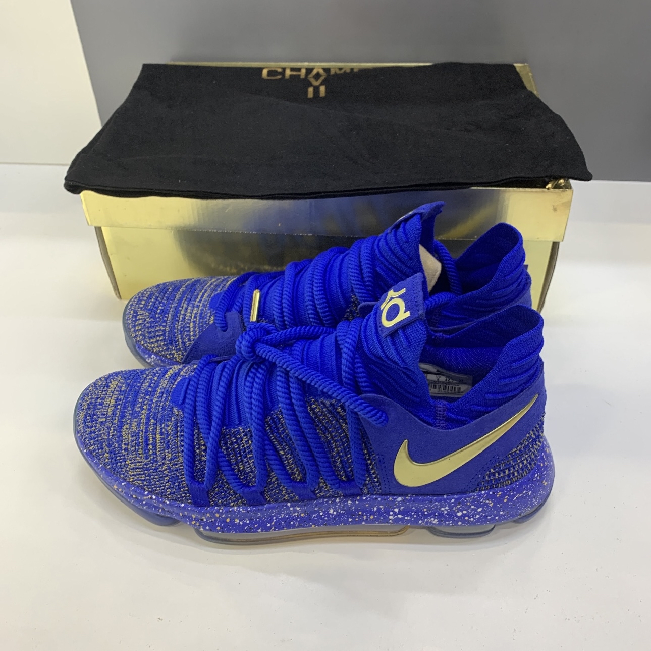 custom review-Nike KD 10 FINALS EP Ткань Амортизация Противоскользящие Низкие Баскетбольные Кроссовки