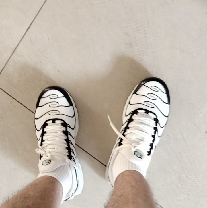 custom review-Nike Air Max Plus Устойчивый к истиранию Низкий Топ Casual Унисекс Белый Черный