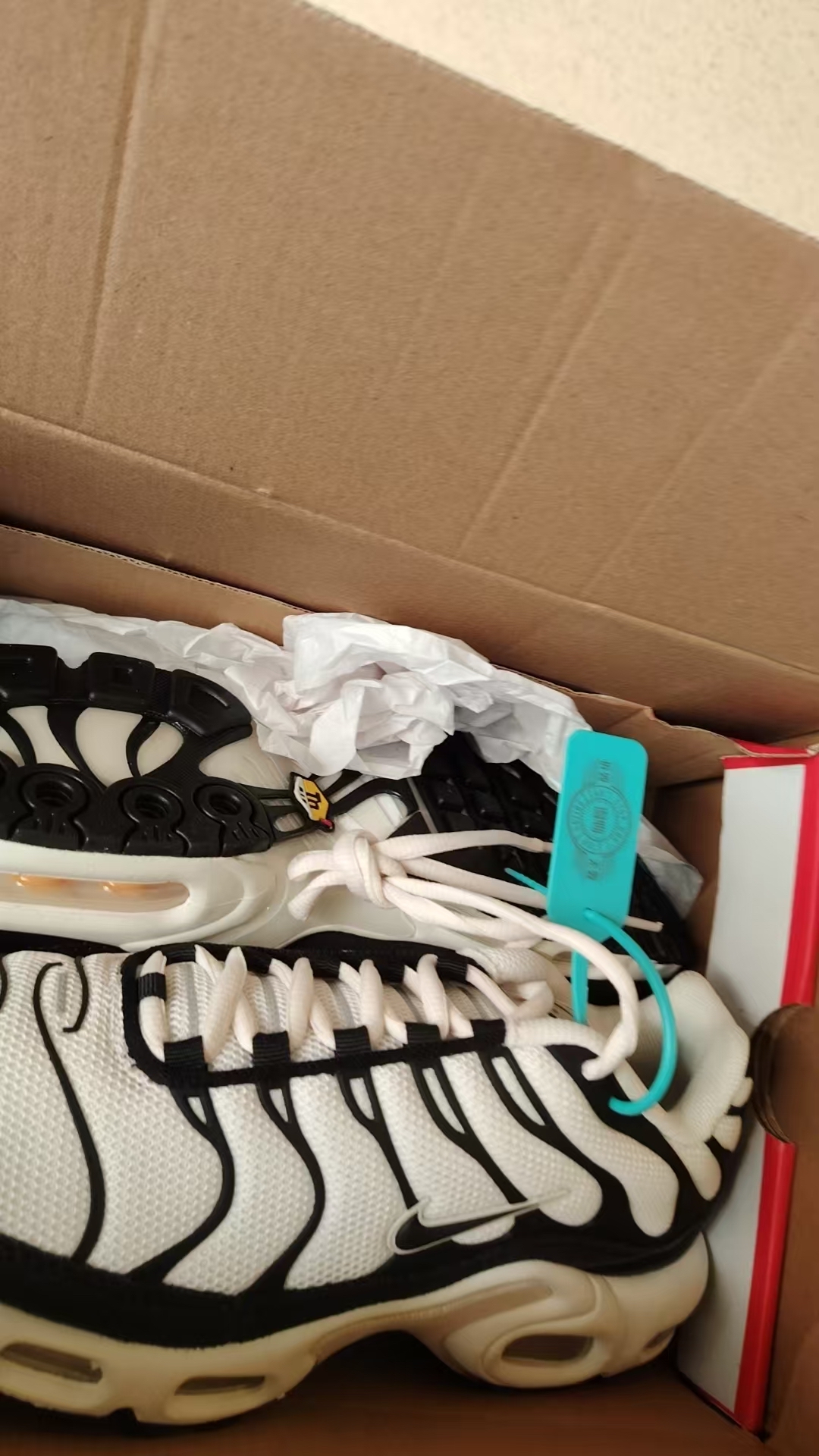 custom review-Nike Air Max Plus Устойчивый к истиранию Низкий Топ Casual Унисекс Белый Черный