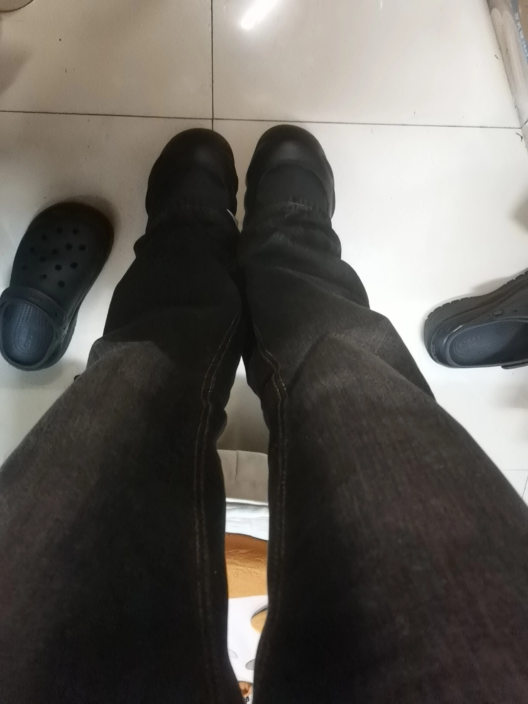 custom review-Crocs Устойчивая к истиранию Низкая Топ Casual Женская Черная