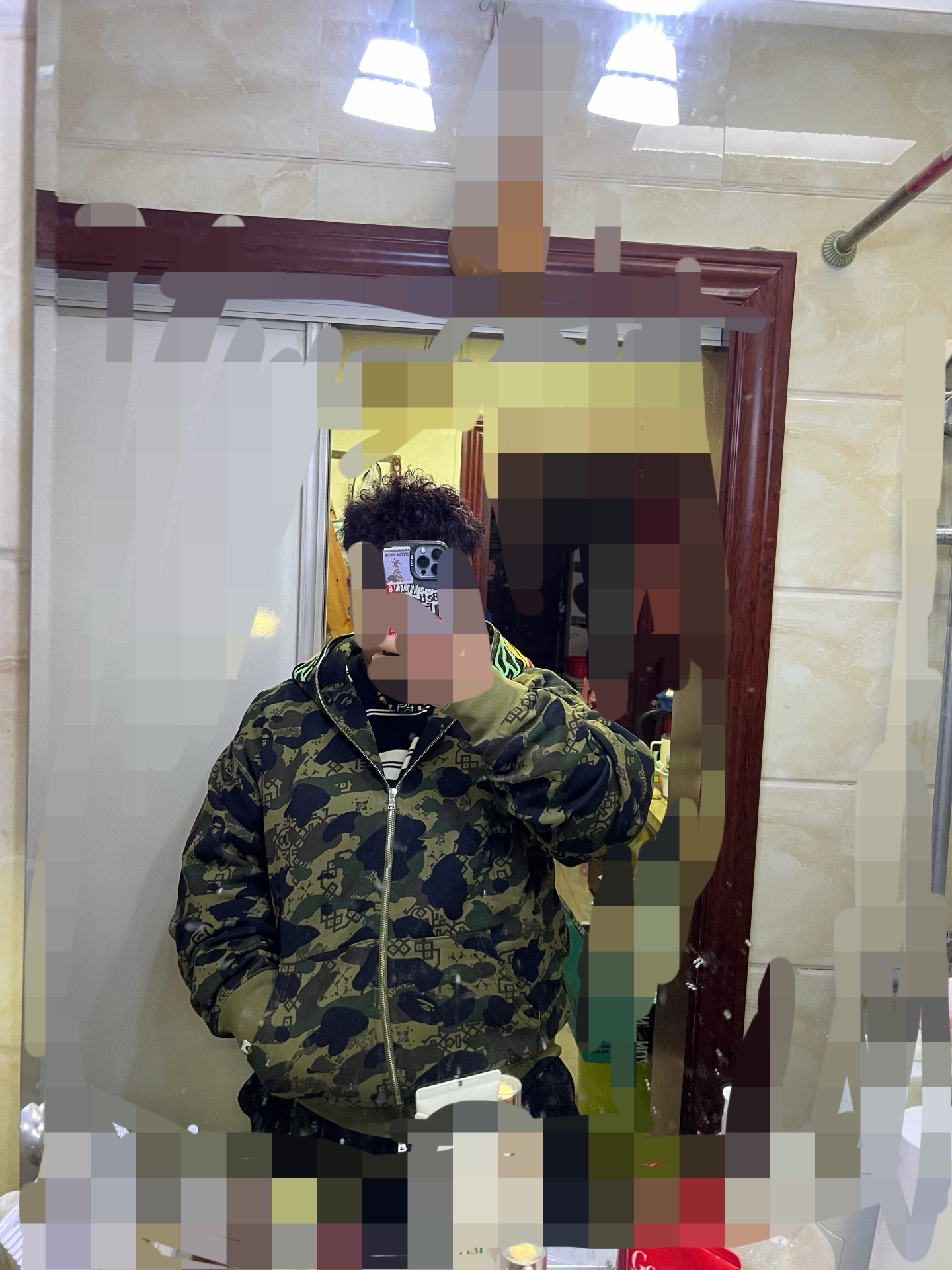 custom review-A BATHING APE CLOT Свитшот Унисекс Армейский зеленый