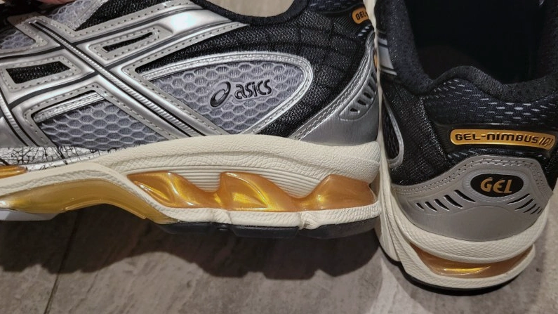 custom review-ASICS Гель Nimbus 10,1 Устойчивые к истиранию Низкие Кроссовки для Бега Унисекс Серебристо-Черный Коричневый