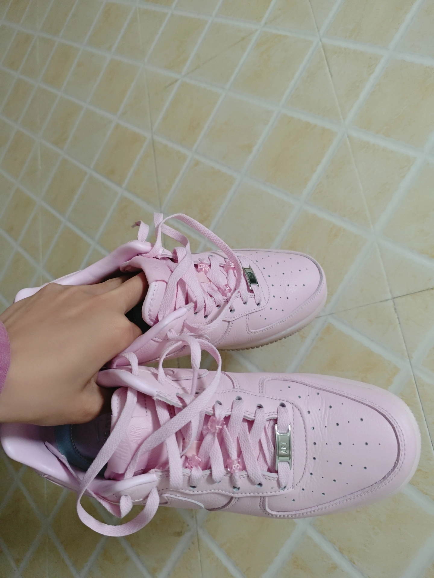 custom review-NOCTA x Nike Air FORCE 1 Slip-Resistant Abrasion-Resistant Low-Top Skateboard Shoes Unisex Pink Silver