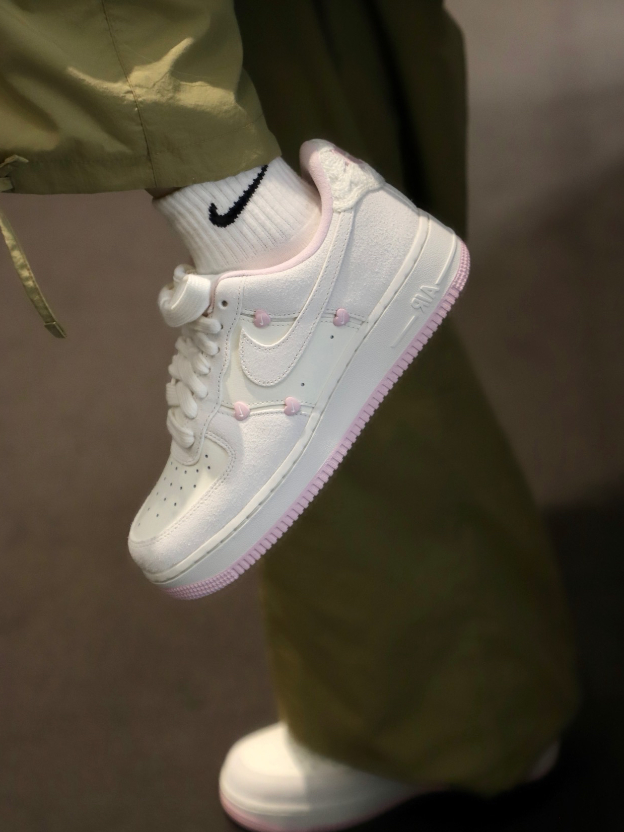 custom review-Nike Air FORCE 1 Slip-on Устойчивый к истиранию Низкий Топ Скейтбординг Кроссовки Женские Белые