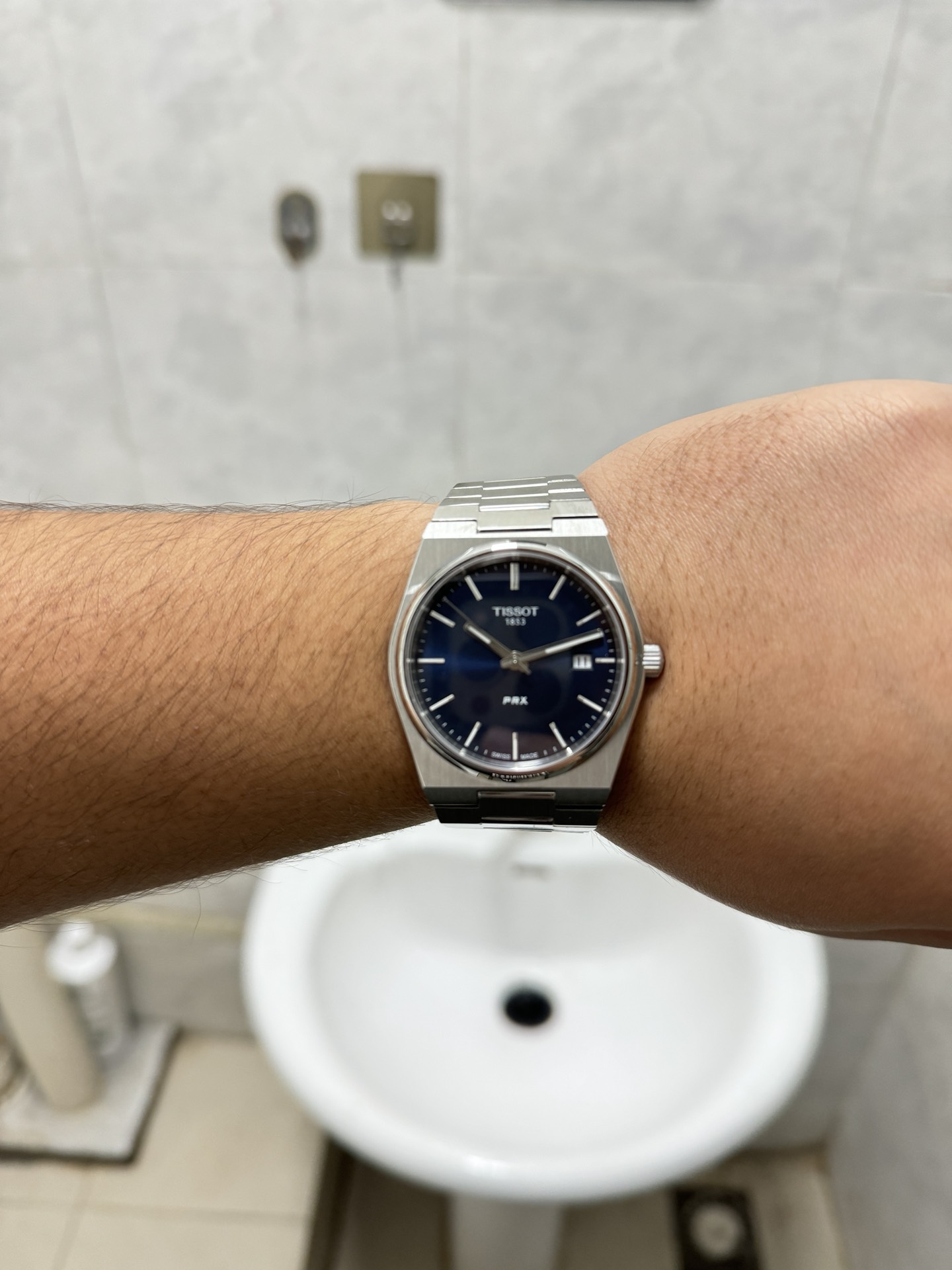 custom review-Tissot PRX Super Player Series Кварцевый механизм Мужские часы Часы 40*39,5 мм Синий циферблат