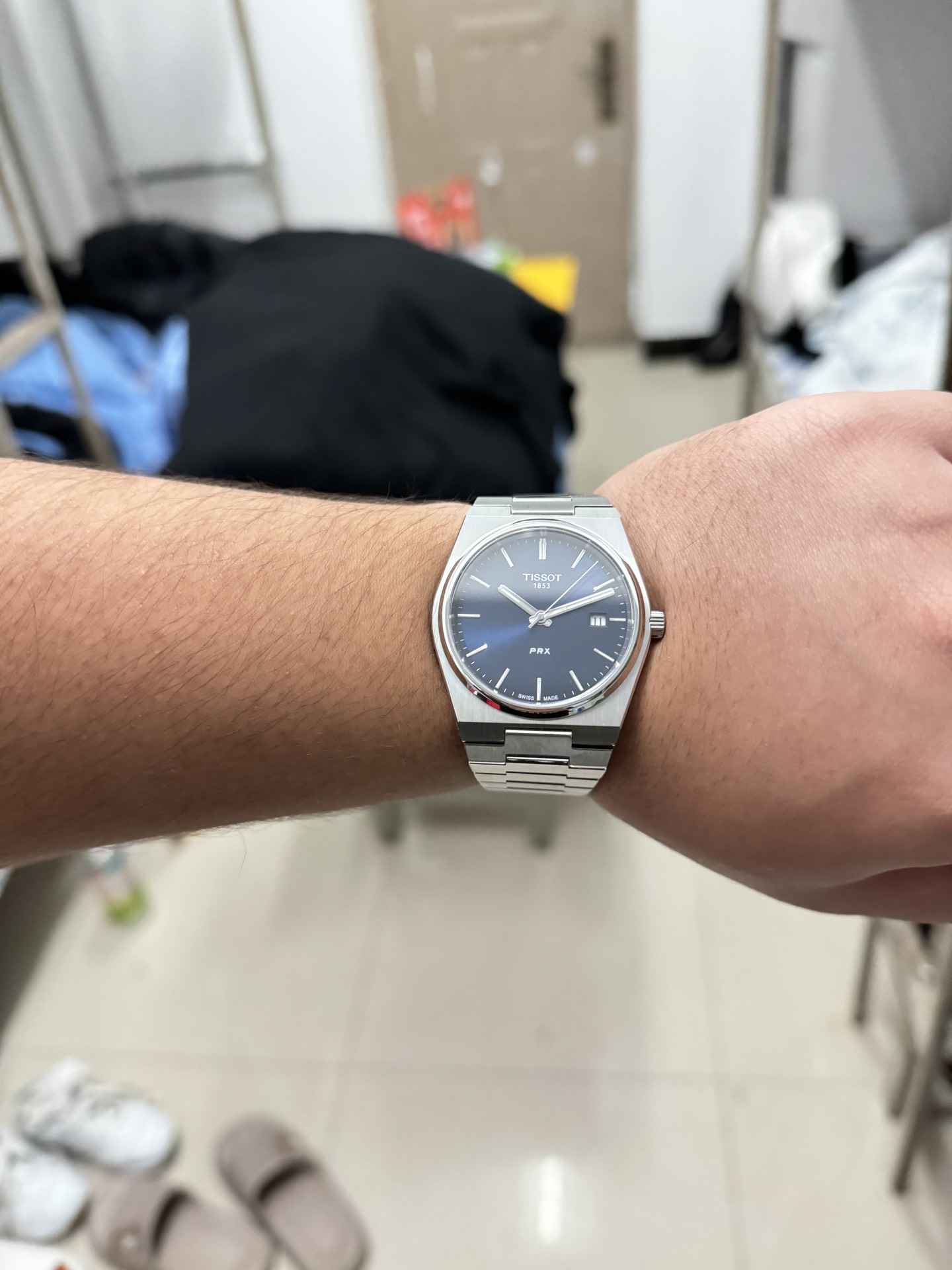 custom review-Tissot PRX Super Player Series Кварцевый механизм Мужские часы Часы 40*39,5 мм Синий циферблат