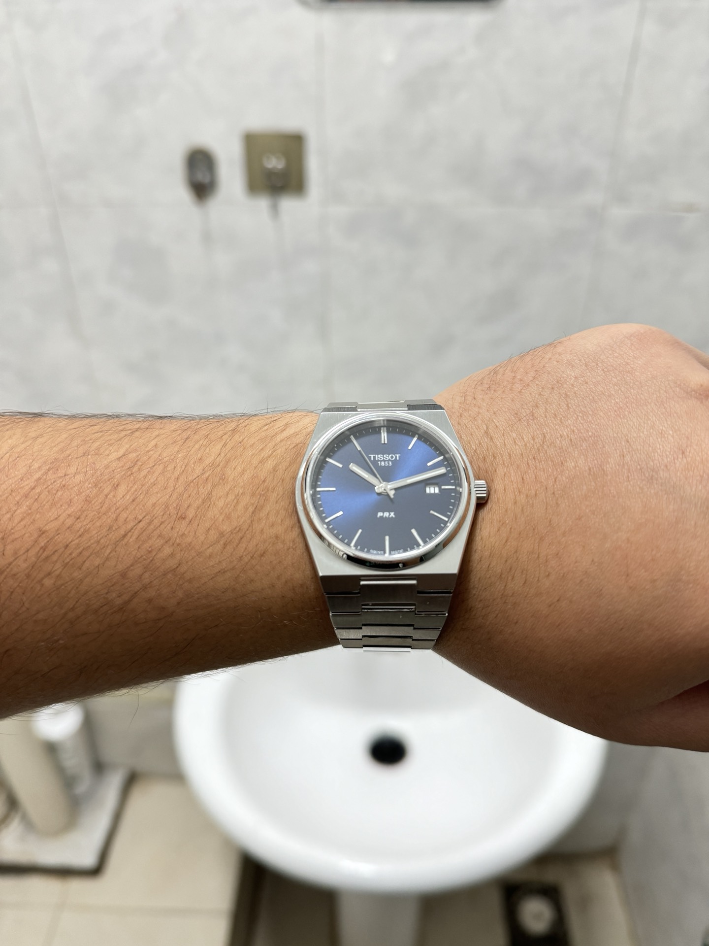 custom review-Tissot PRX Super Player Series Кварцевый механизм Мужские часы Часы 40*39,5 мм Синий циферблат