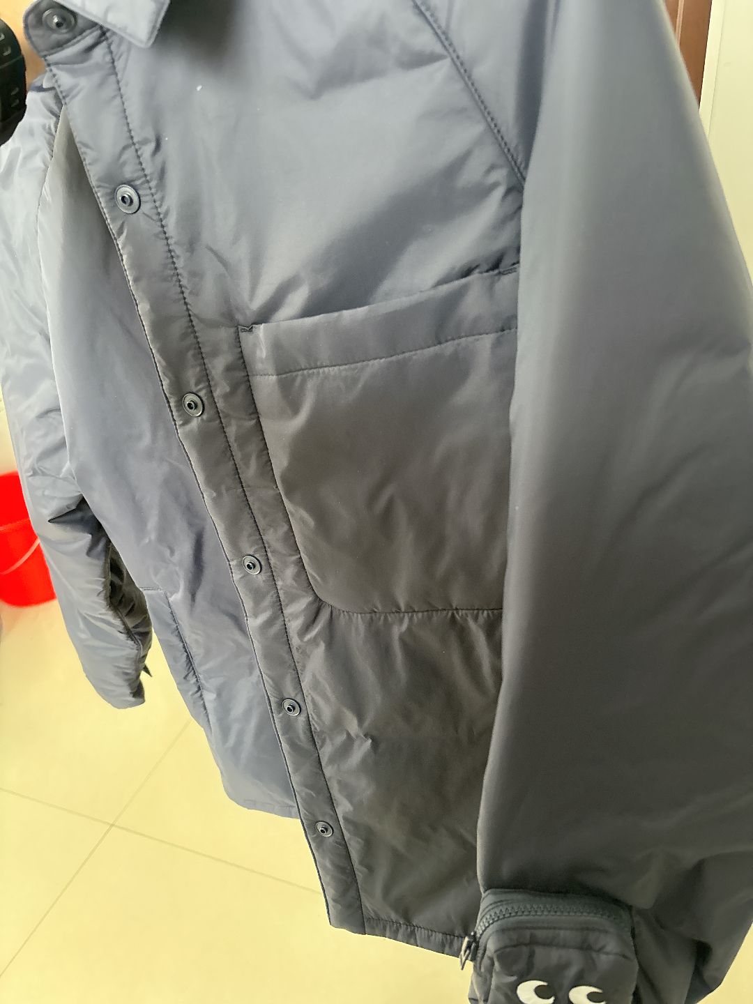 custom review-UNIQLO Anya Hindmarch Co Бренд Индиго Унисекс Куртки