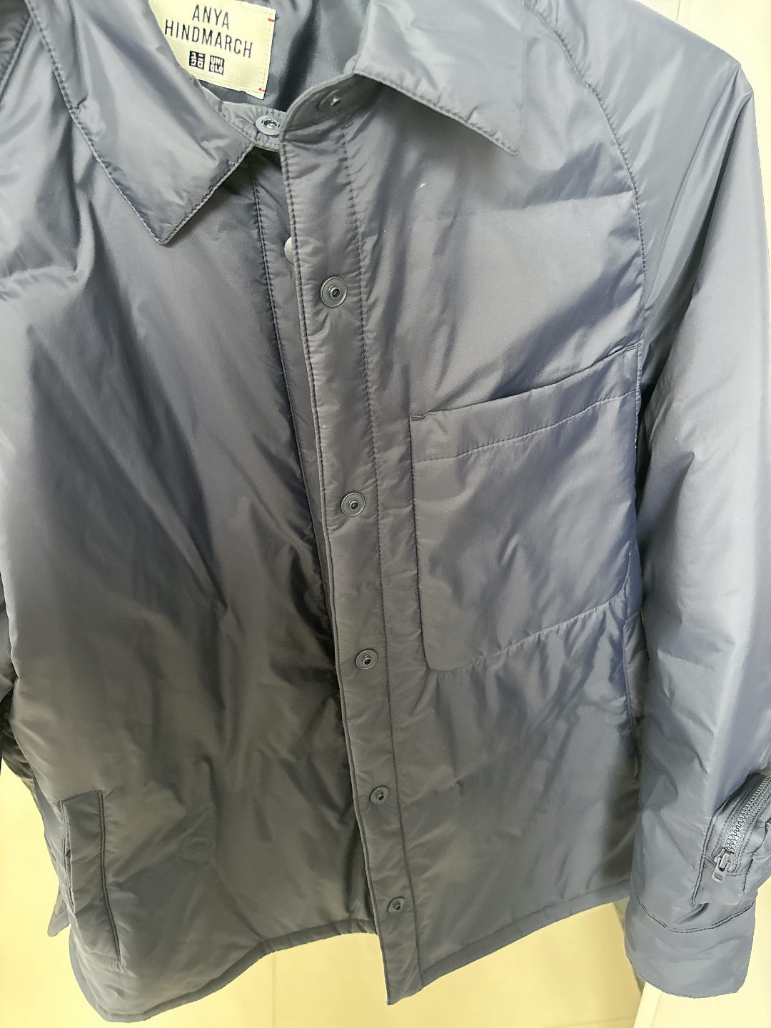 custom review-UNIQLO Anya Hindmarch Co Бренд Индиго Унисекс Куртки