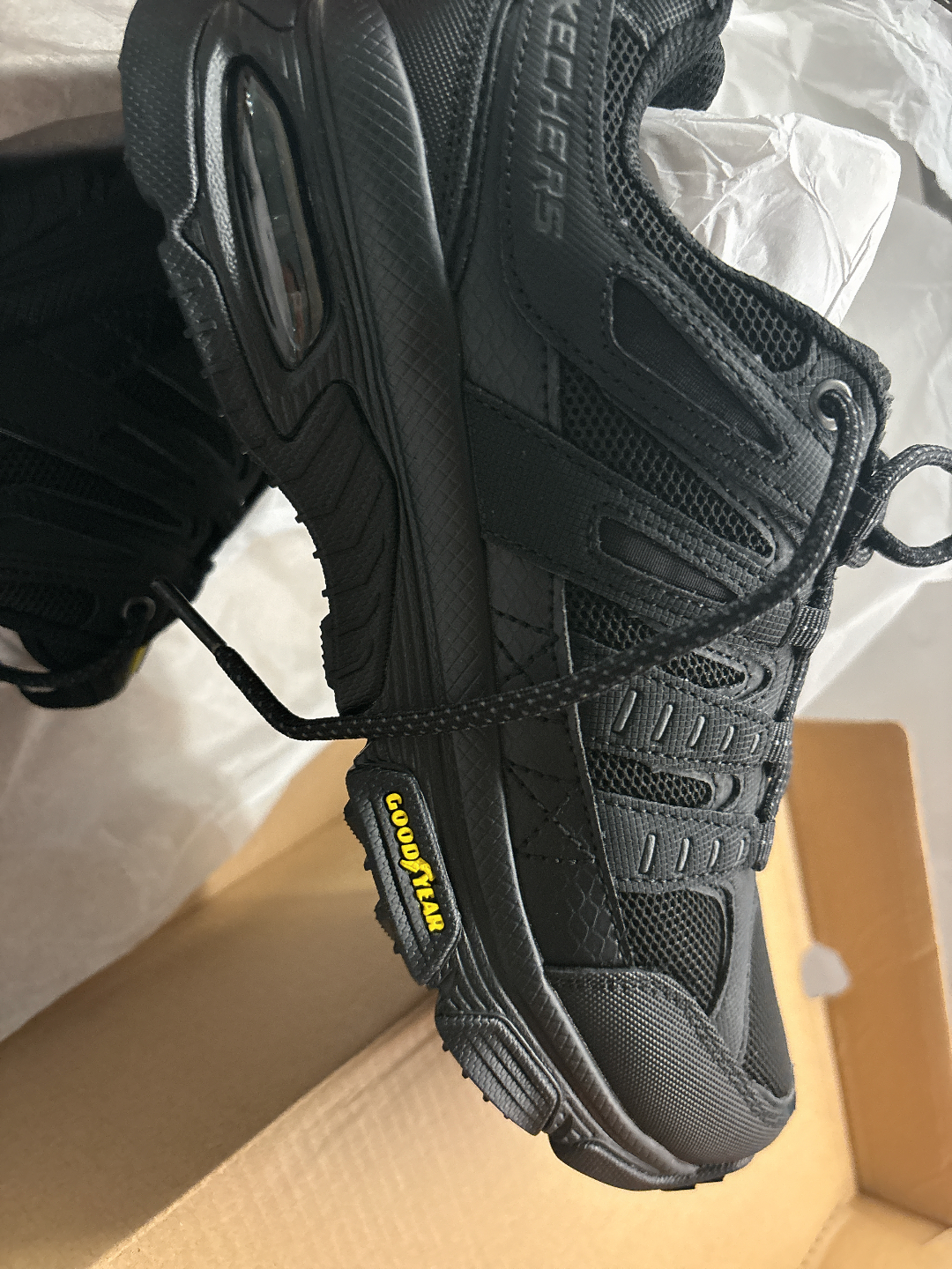 custom review-Skechers Износостойкие Дышащие Низкие Кеды для Бега Мужские Черные