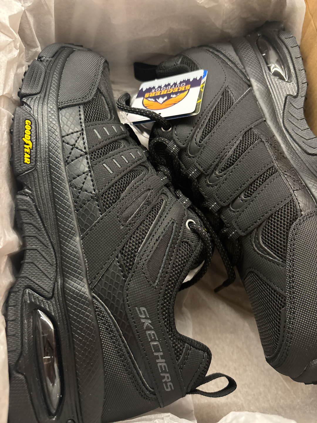 custom review-Skechers Износостойкие Дышащие Низкие Кеды для Бега Мужские Черные