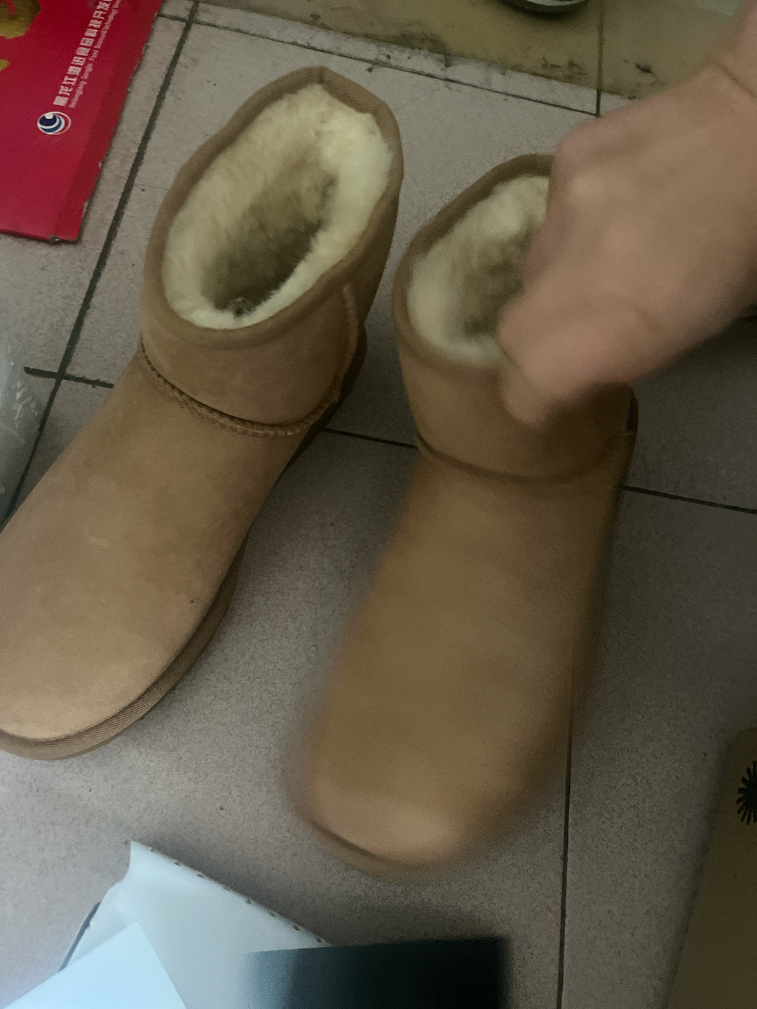 custom review-UGG CLASSIC MINI Термические Короткие Снежные Ботинки Мужские Каштановые