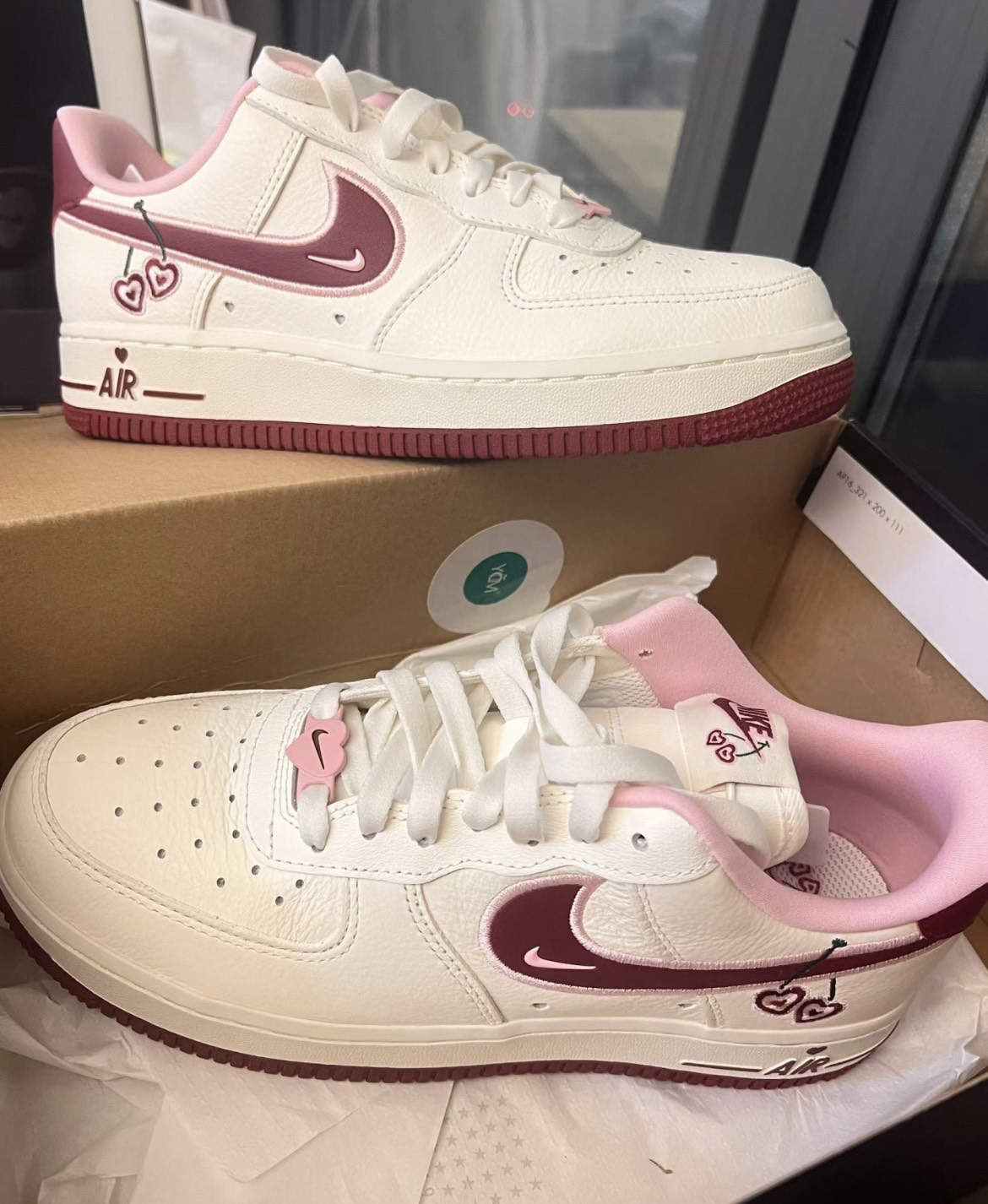 樱桃🍒色的 nike af1,好看死了😘😘