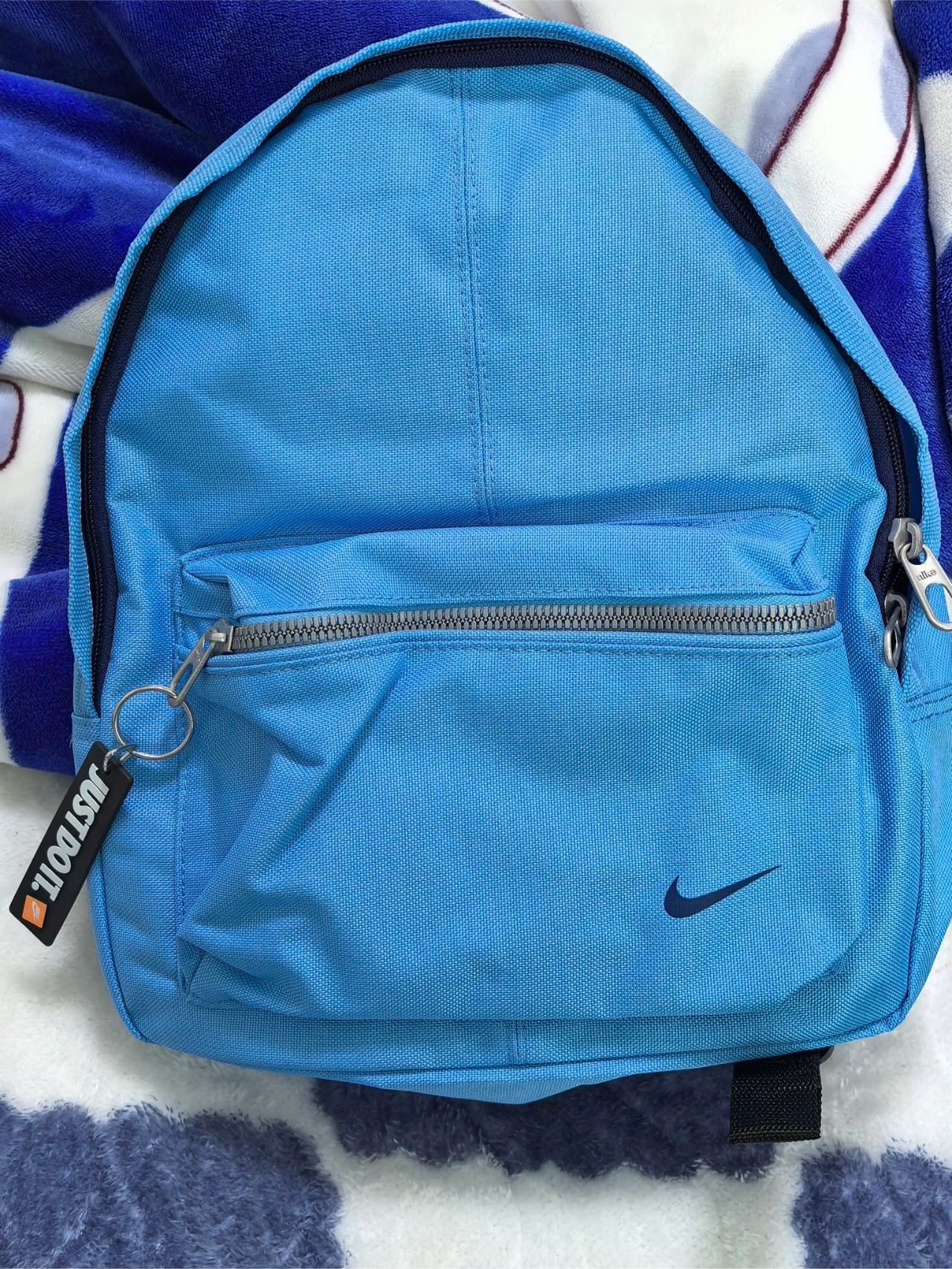 custom review-Nike Полиэстер Рюкзак Стандартный (Standard) Женский Синий