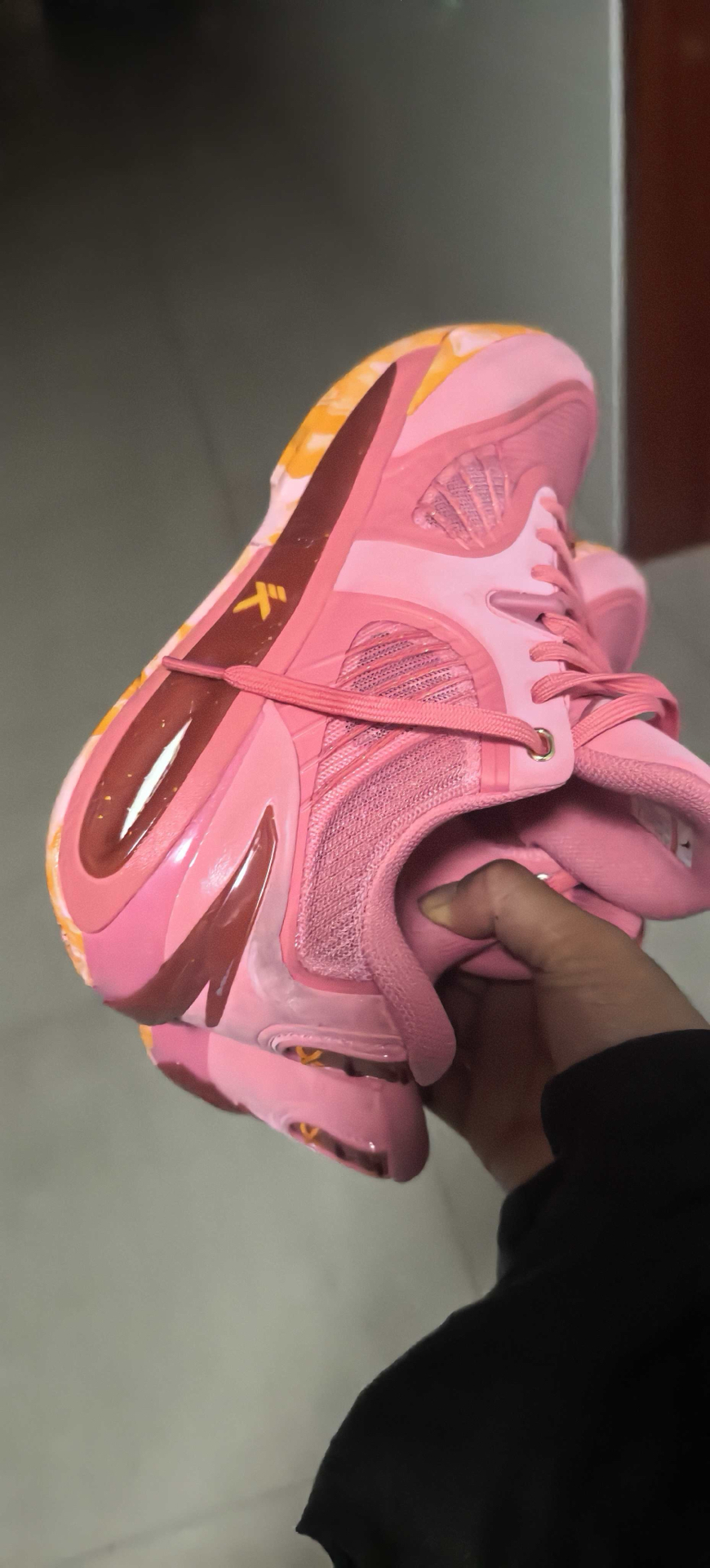 custom review-ANTA KT10 Устойчивый к истиранию Поддержка MID Баскетбольные кроссовки Мужской Radiant Розовый