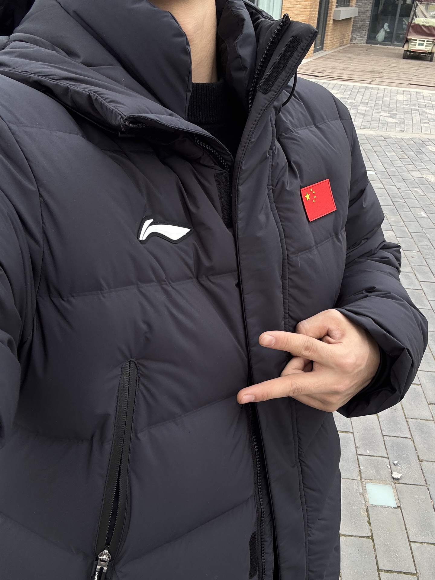 李宁china??国旗羽绒服