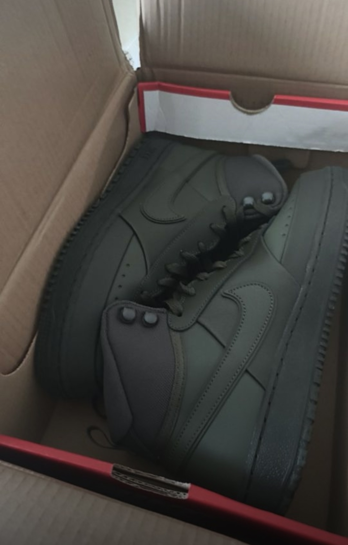 custom review-Nike Court Vision Mid Топ Скейтборд Кроссовки Мужские Оливково-Зеленые