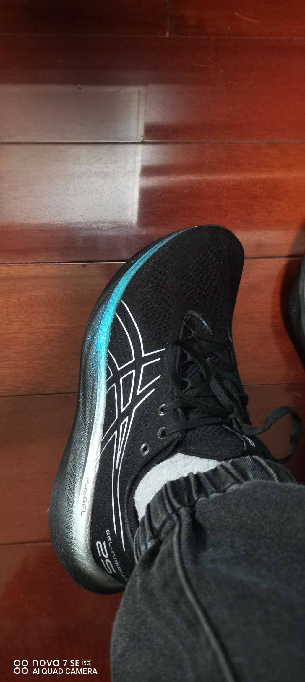 custom review-Asics Gel Nimbus 25 Комфортная ткань Низкий топ Беговые кроссовки Мужские Черный Серебристый Синий