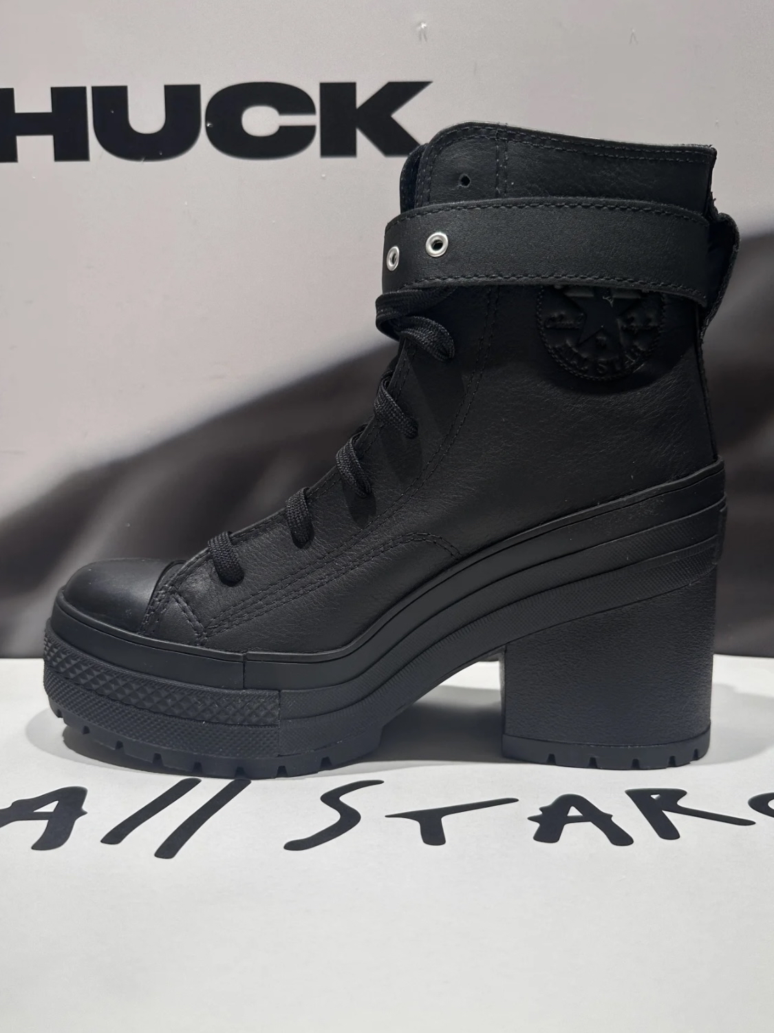 custom review-Converse Chuck 70 Грубый каблук Высокие каблуки Женские Черный