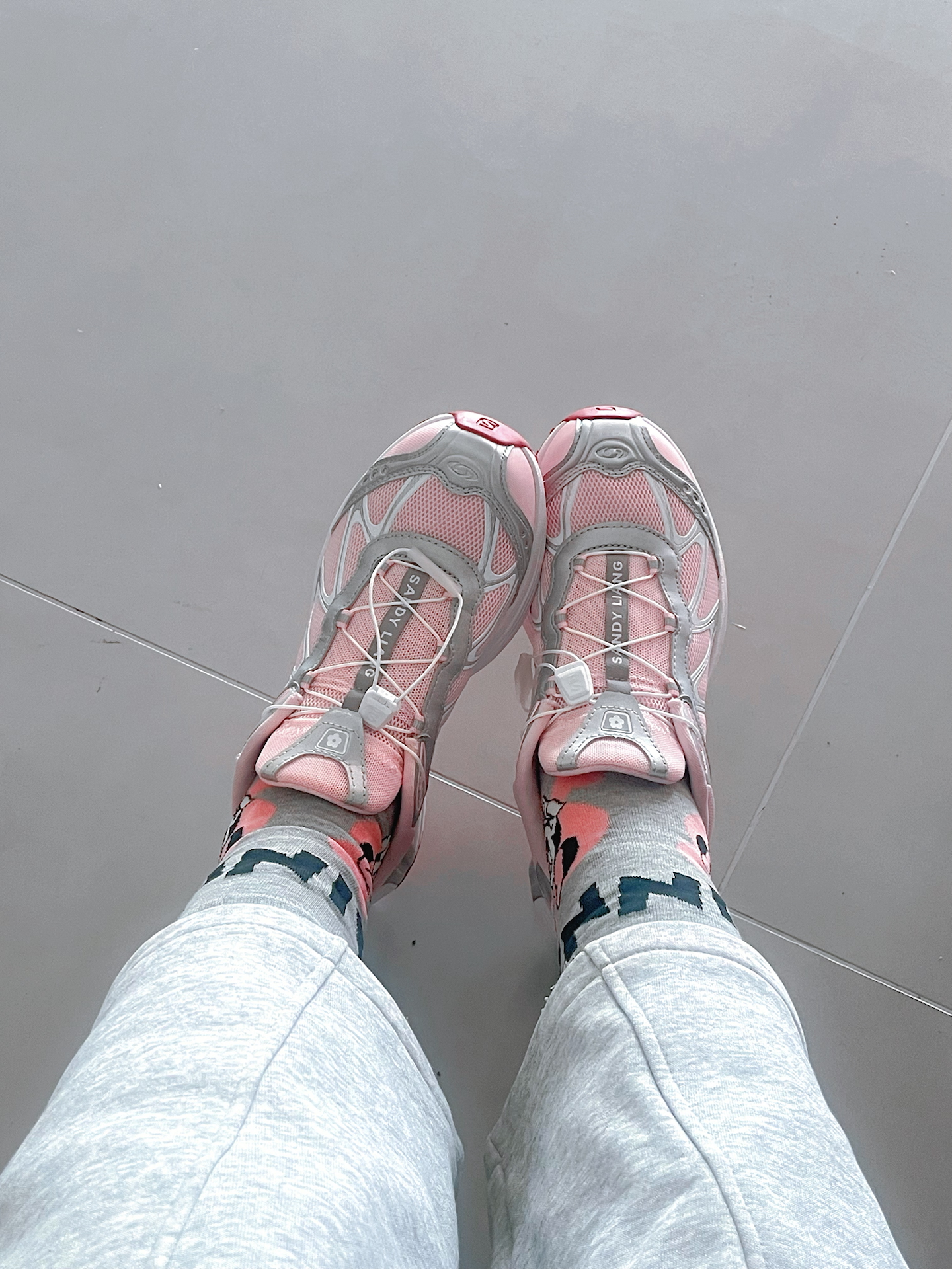 custom review-Sandy Liang x SALOMON XT WHISPER Амортизация Низкий Топ Беговые кроссовки Унисекс Розовый