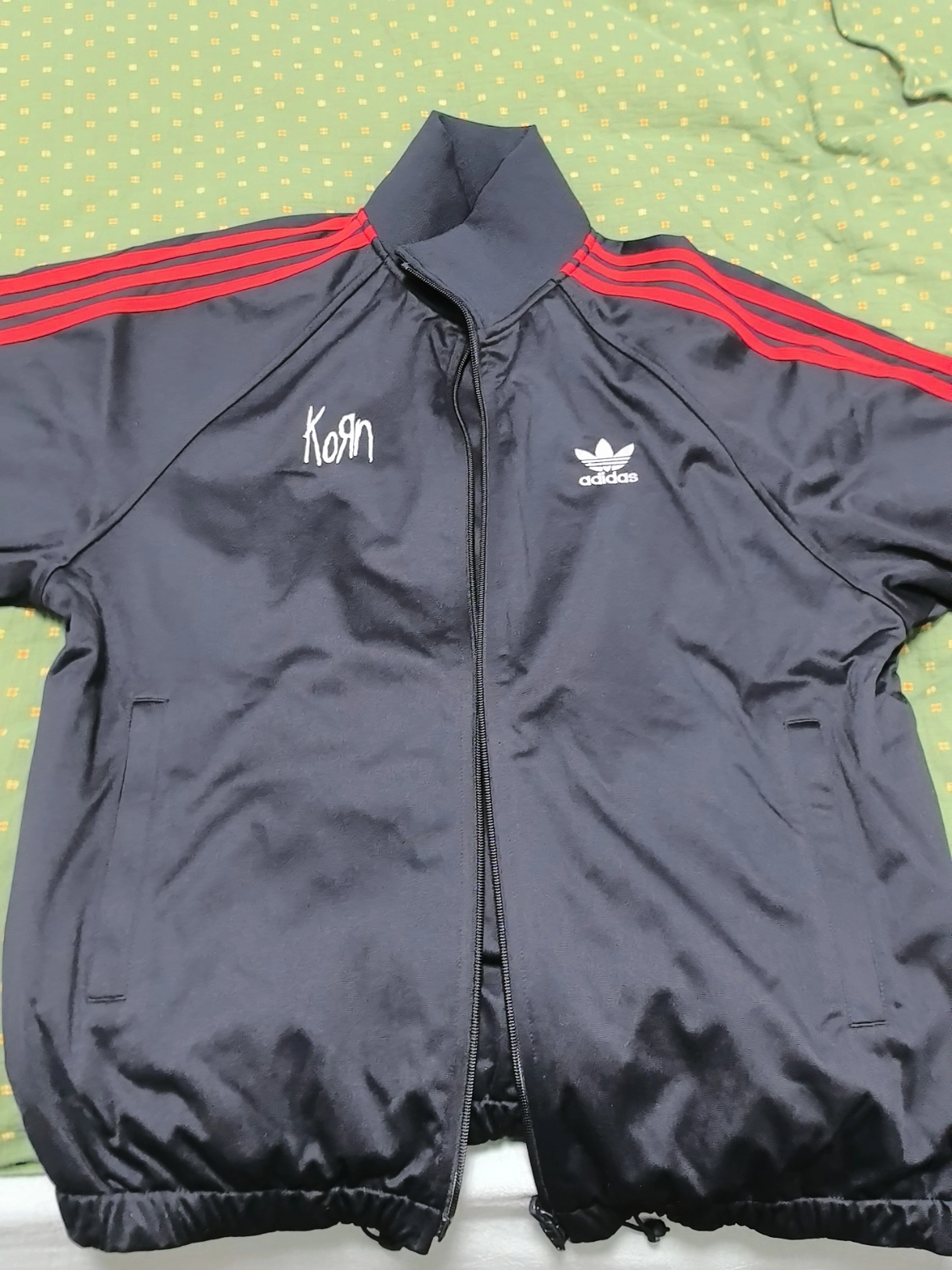 custom review-Adidas Originals x KORN TRACK TOPadidas X KORN FW24 Куртки Пальто Унисекс Черный