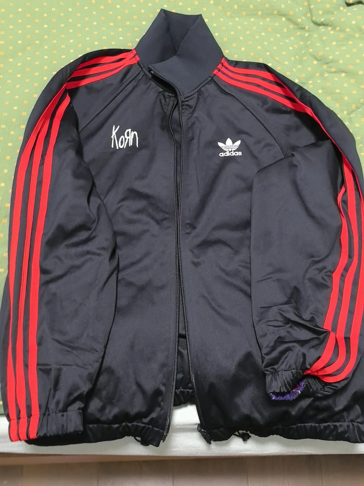 custom review-Adidas Originals x KORN TRACK TOPadidas X KORN FW24 Куртки Пальто Унисекс Черный