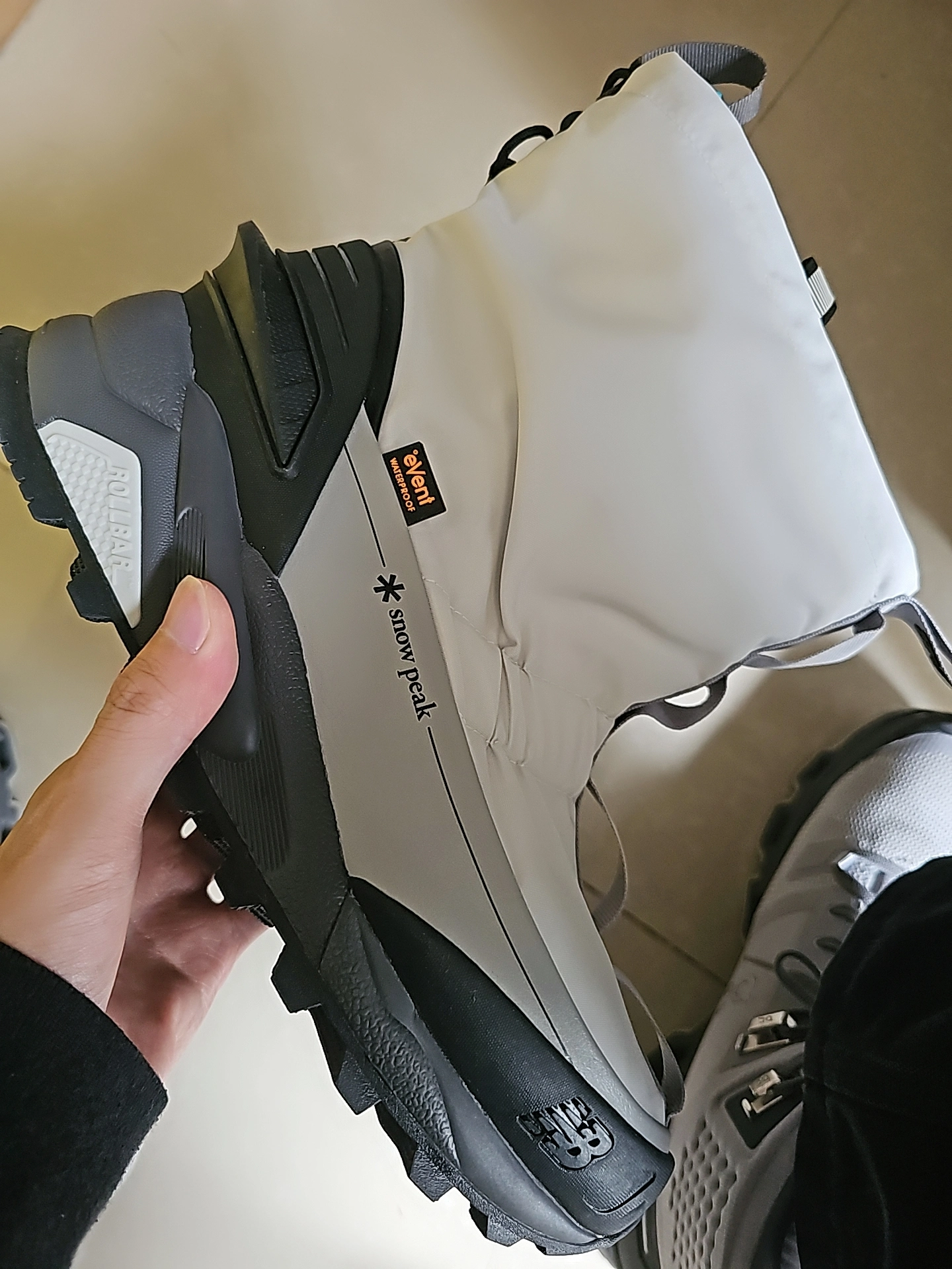 custom review-Snow Peak x New Balance NB Niobium CONCEPT Термостойкие Износостойкие Короткие Сноубутсы Унисекс Серый Белый