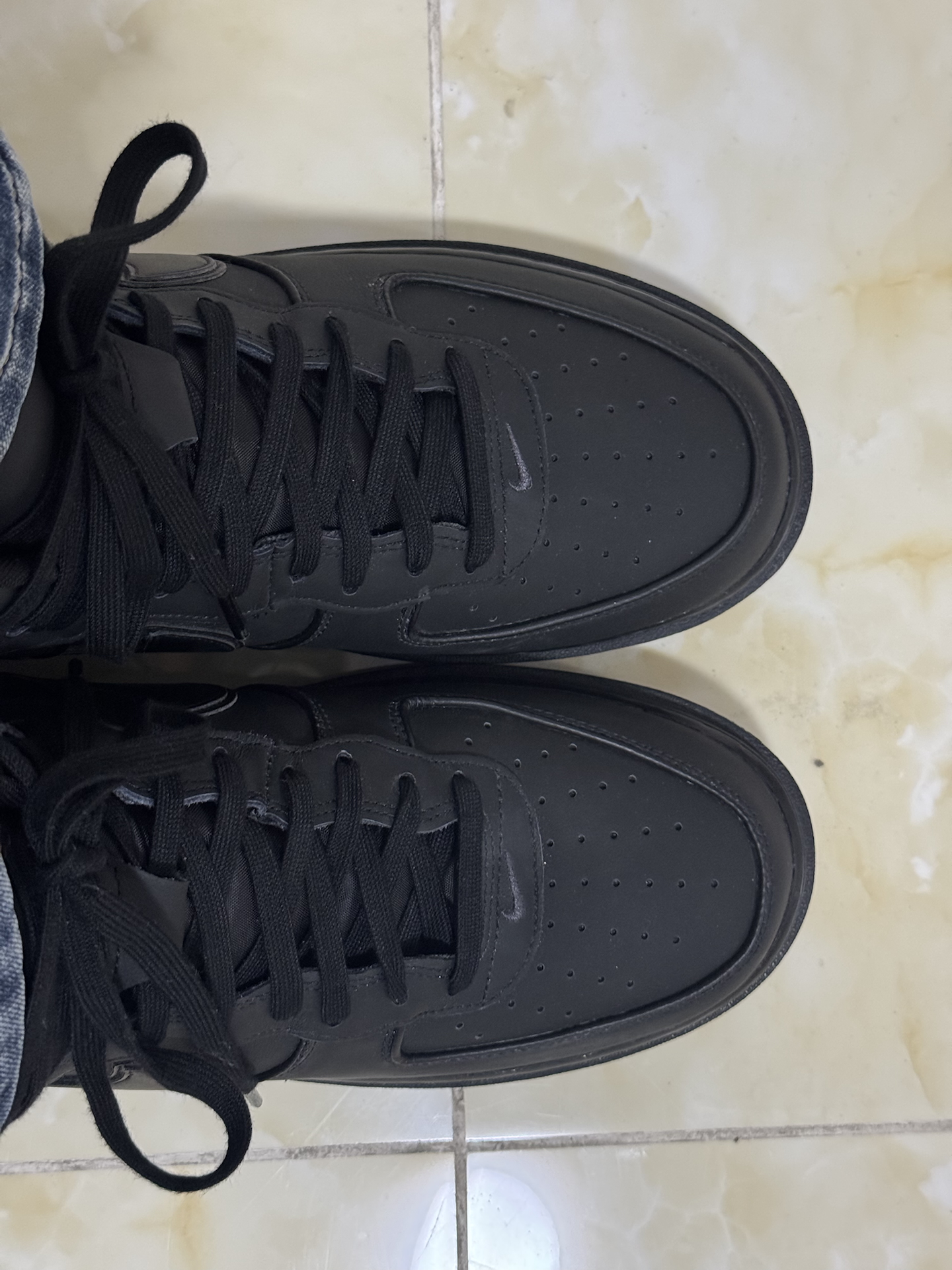 custom review-Nike Air Force 1 High Топ Скейтборд Обувь Мужская Чисто Черная