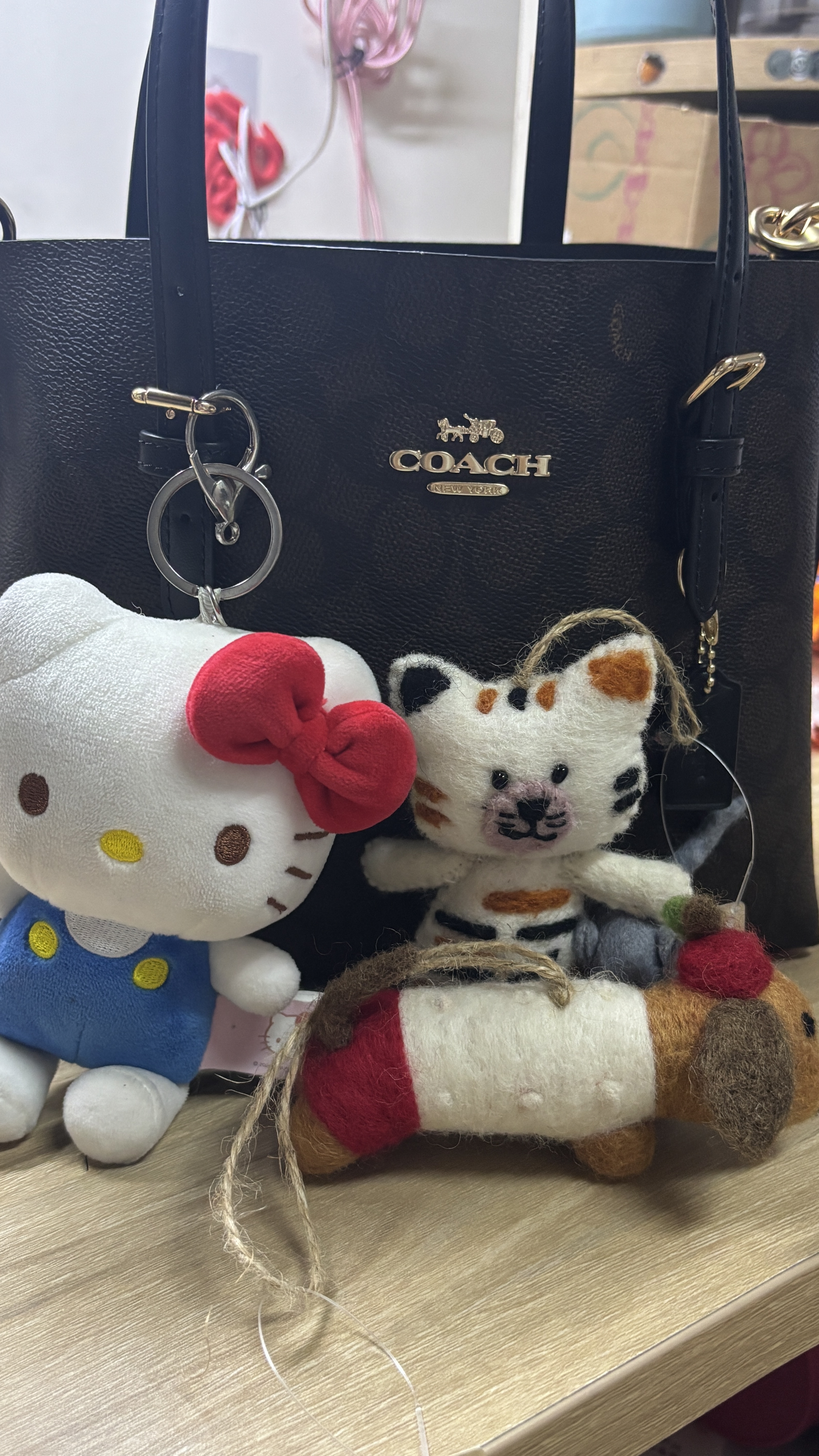 custom review-COACH Mollie Покрытие Холст с Кожей Вставка Плечо Сумка Средний Женский Цвет Орех Черный