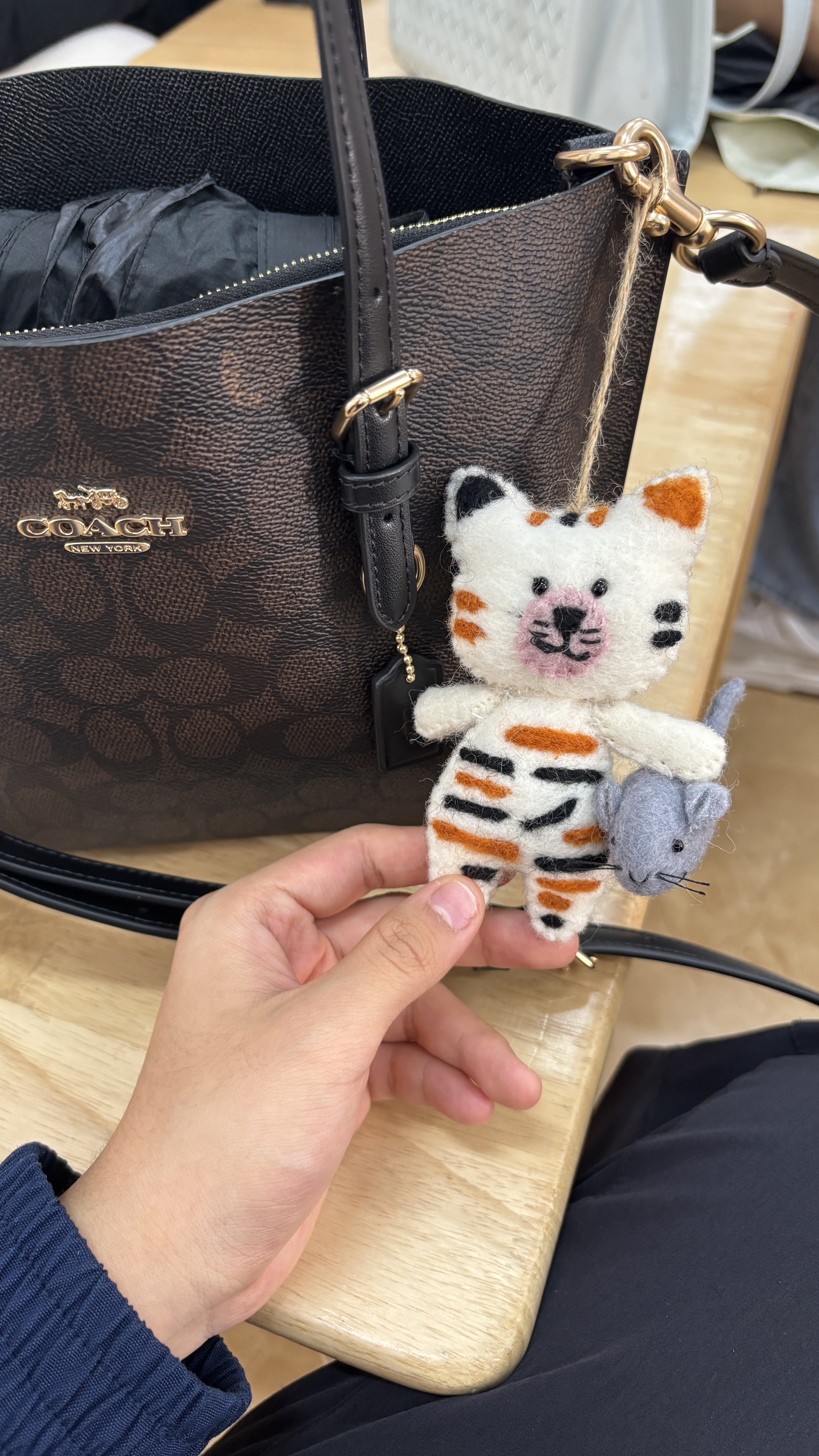 custom review-COACH Mollie Покрытие Холст с Кожей Вставка Плечо Сумка Средний Женский Цвет Орех Черный