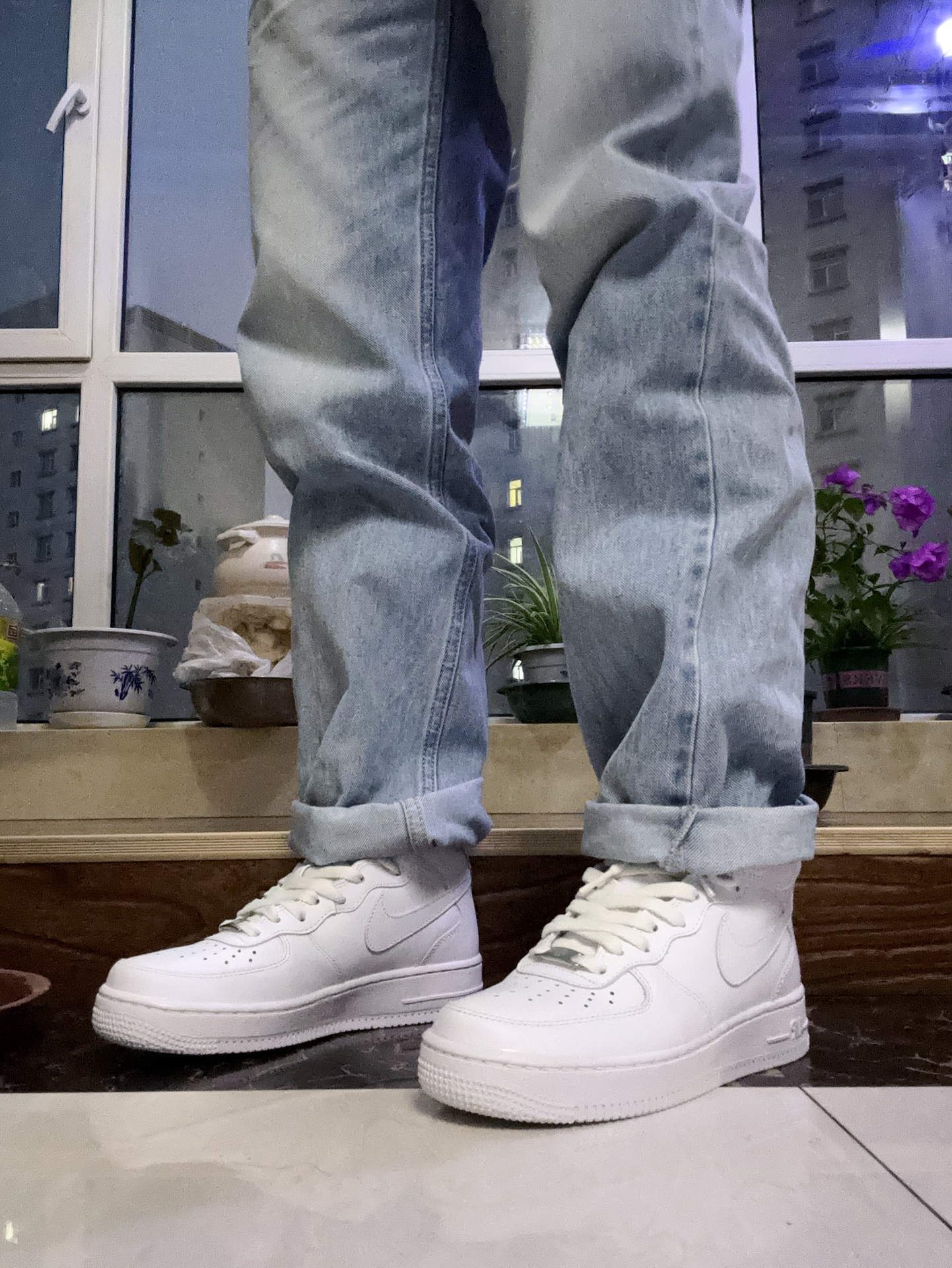 custom review-Nike Air FORCE 1 07 MID Топ Скейтборд Кроссовки Женские Чисто Белый