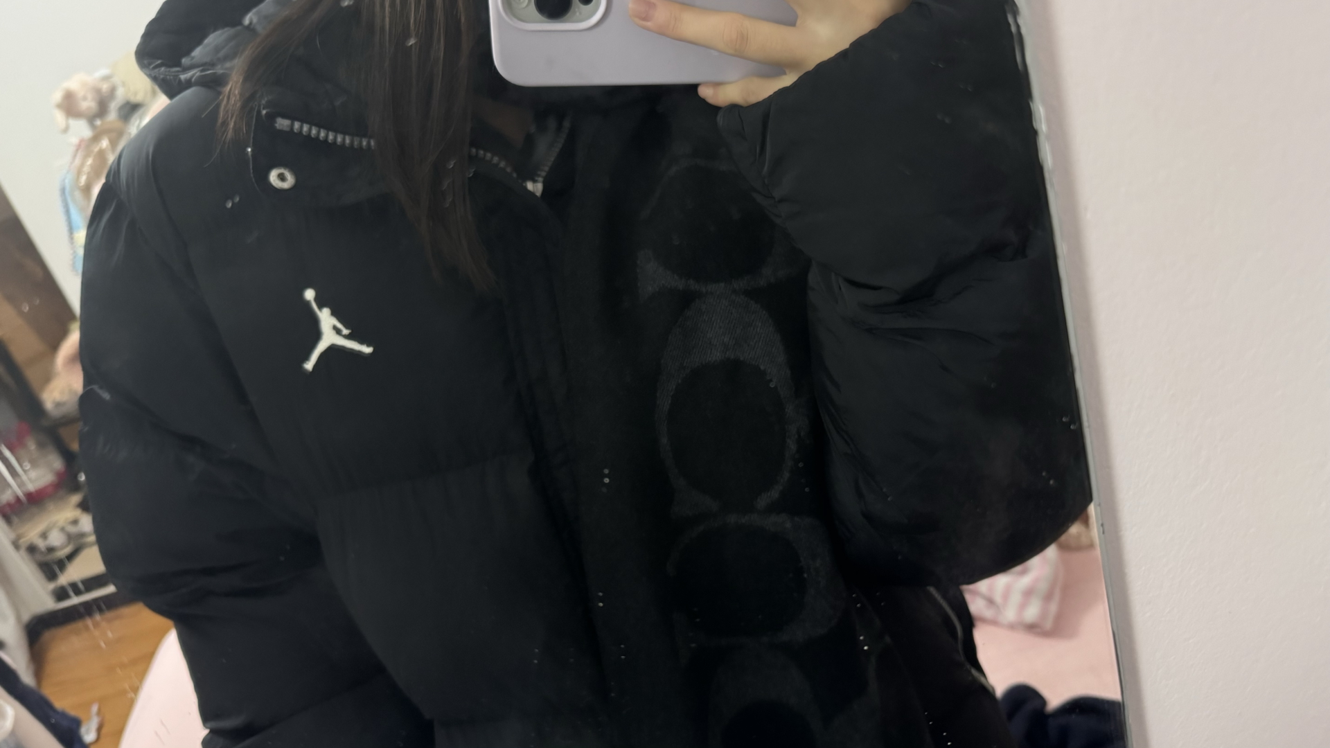 custom review-JORDAN ESSENTIAL Пуховик Мужской Черный