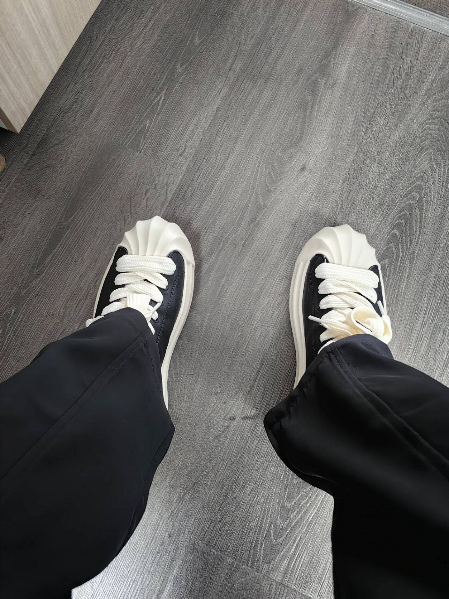 custom review-Anthony Miles Коровья кожа противоскользящие кроссовки для скейтбординга увеличивающие высоту мужские черные