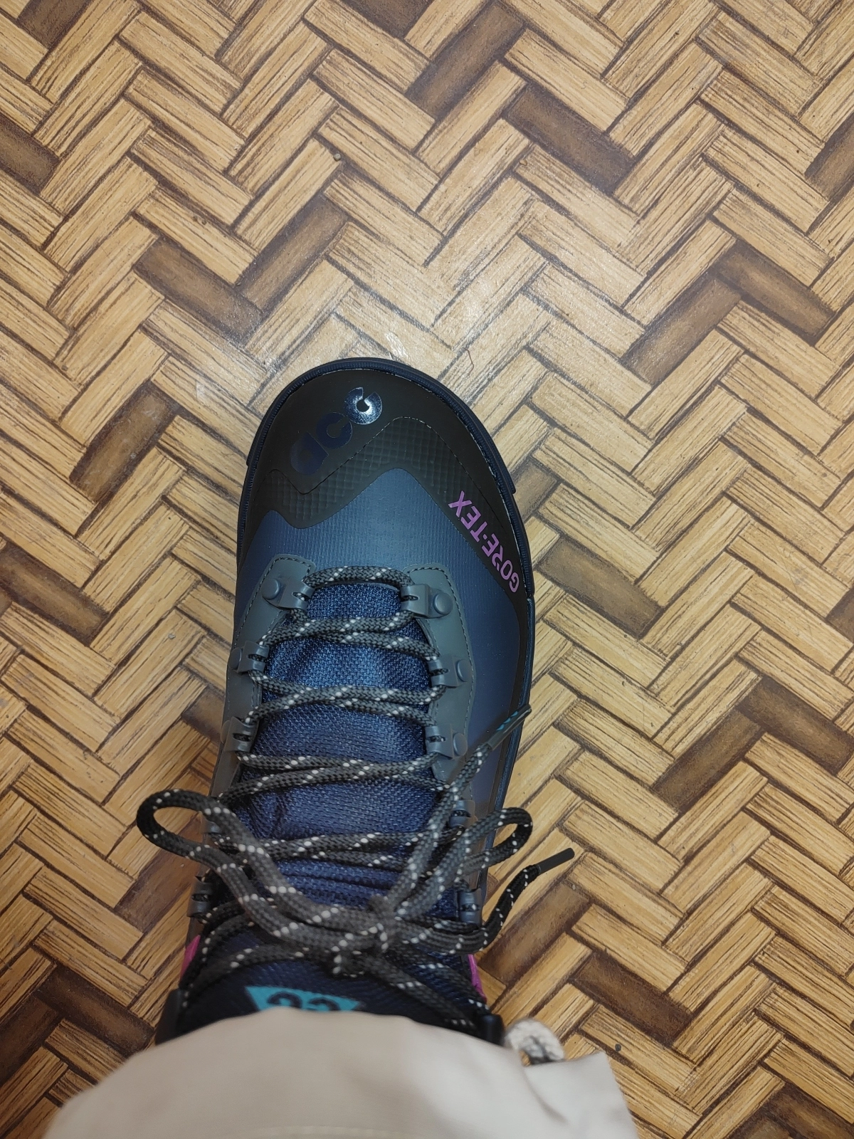 custom review-Nike Air Zoom GAIADOME Устойчивый к истиранию Высокий Топ Походная обувь Мужская Темно-синий